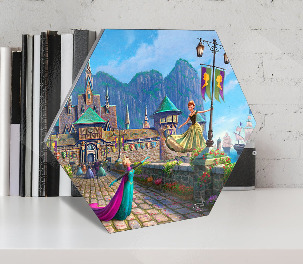 Disney (Frozen Celebration in Arendelle) KNEXAGON® Wood Print WPHEX4606