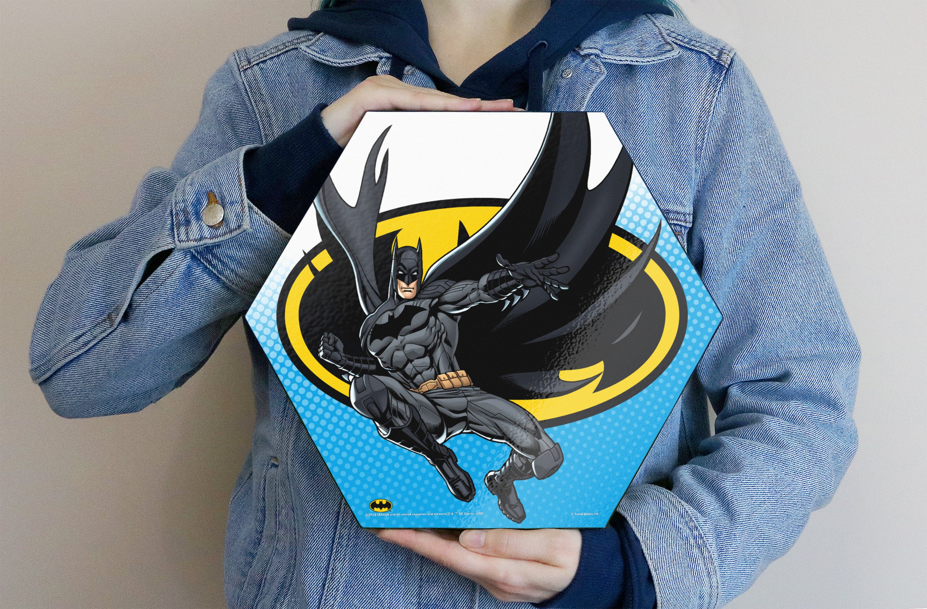 DC Comics (Justice League - Batman) KNEXAGON® Wood Print WPHEX4663DCJL