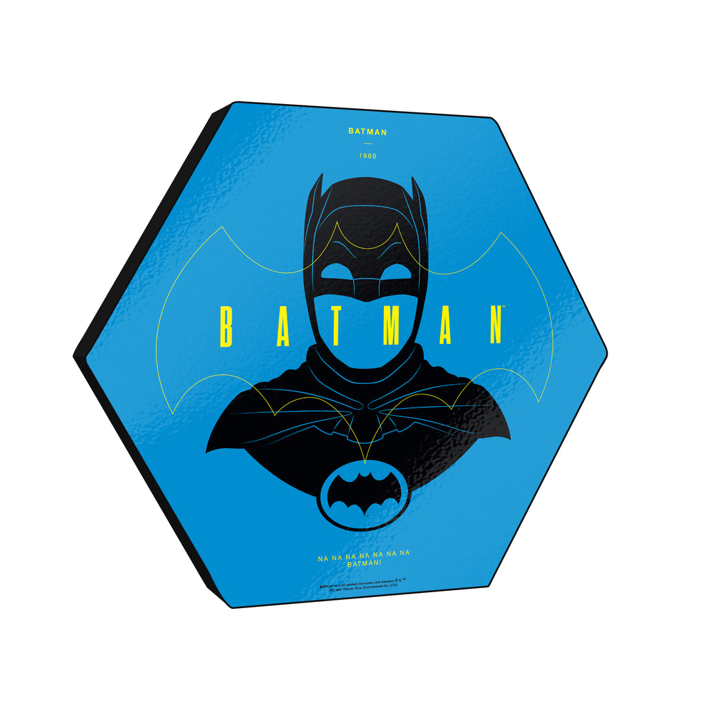 Batman 85th Anniversary (Batman 1966) KNEXAGON Wood Print WPHEX4869