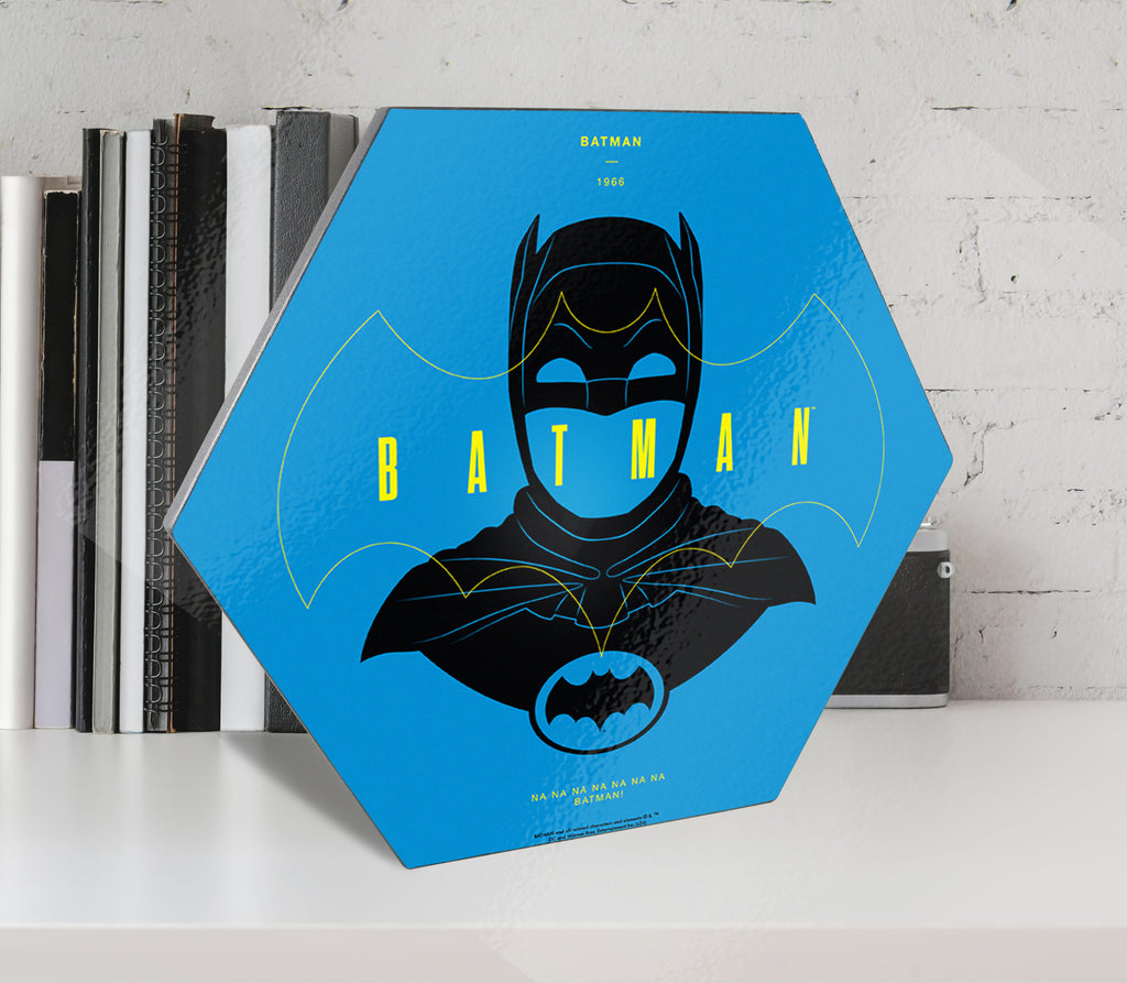 Batman 85th Anniversary (Batman 1966) KNEXAGON Wood Print WPHEX4869