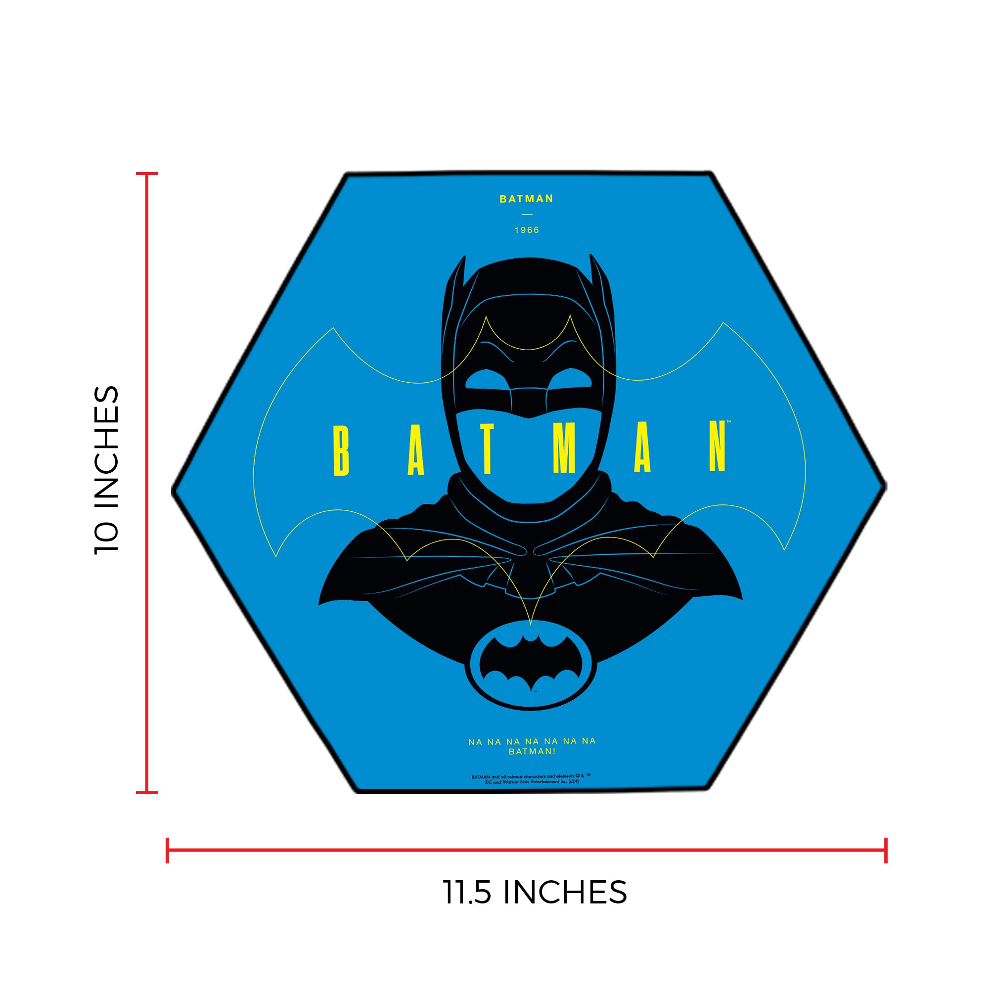 Batman 85th Anniversary (Batman 1966) KNEXAGON Wood Print WPHEX4869