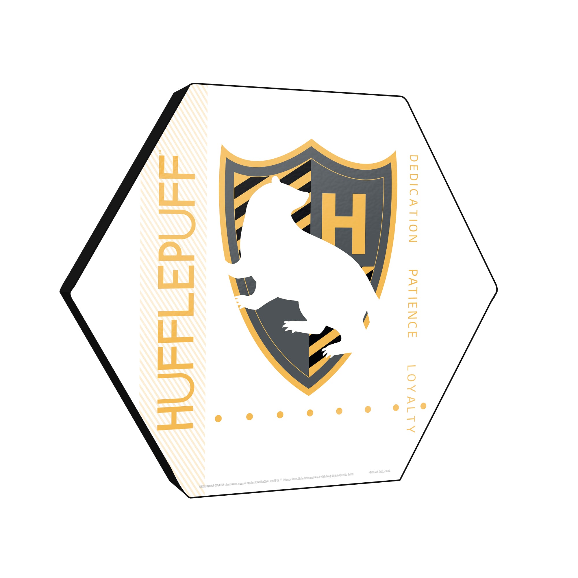 Harry Potter (Hufflepuff Shield) KNEXAGON® Wood Print WPHEX4905HPSH