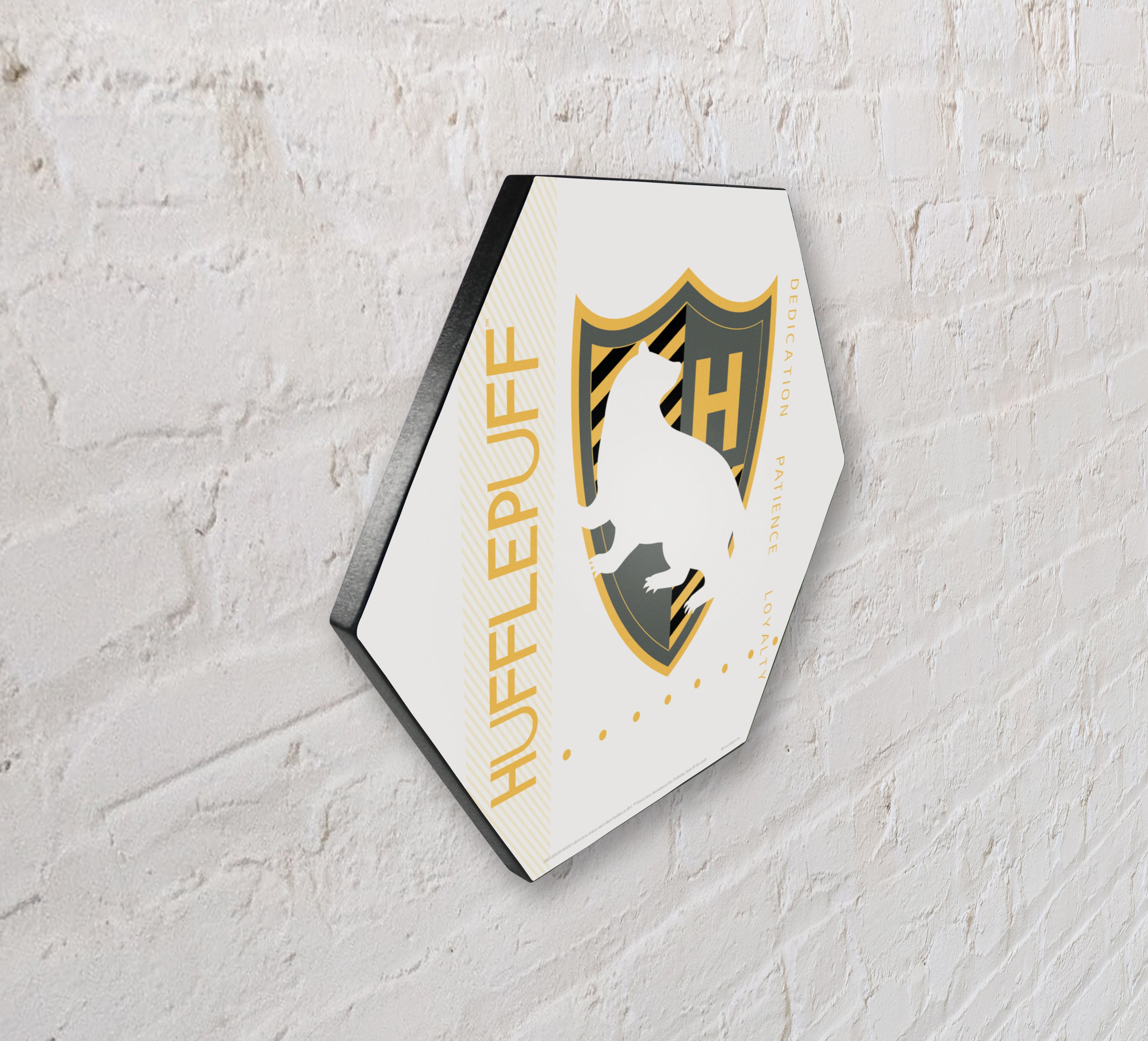 Harry Potter (Hufflepuff Shield) KNEXAGON® Wood Print WPHEX4905HPSH
