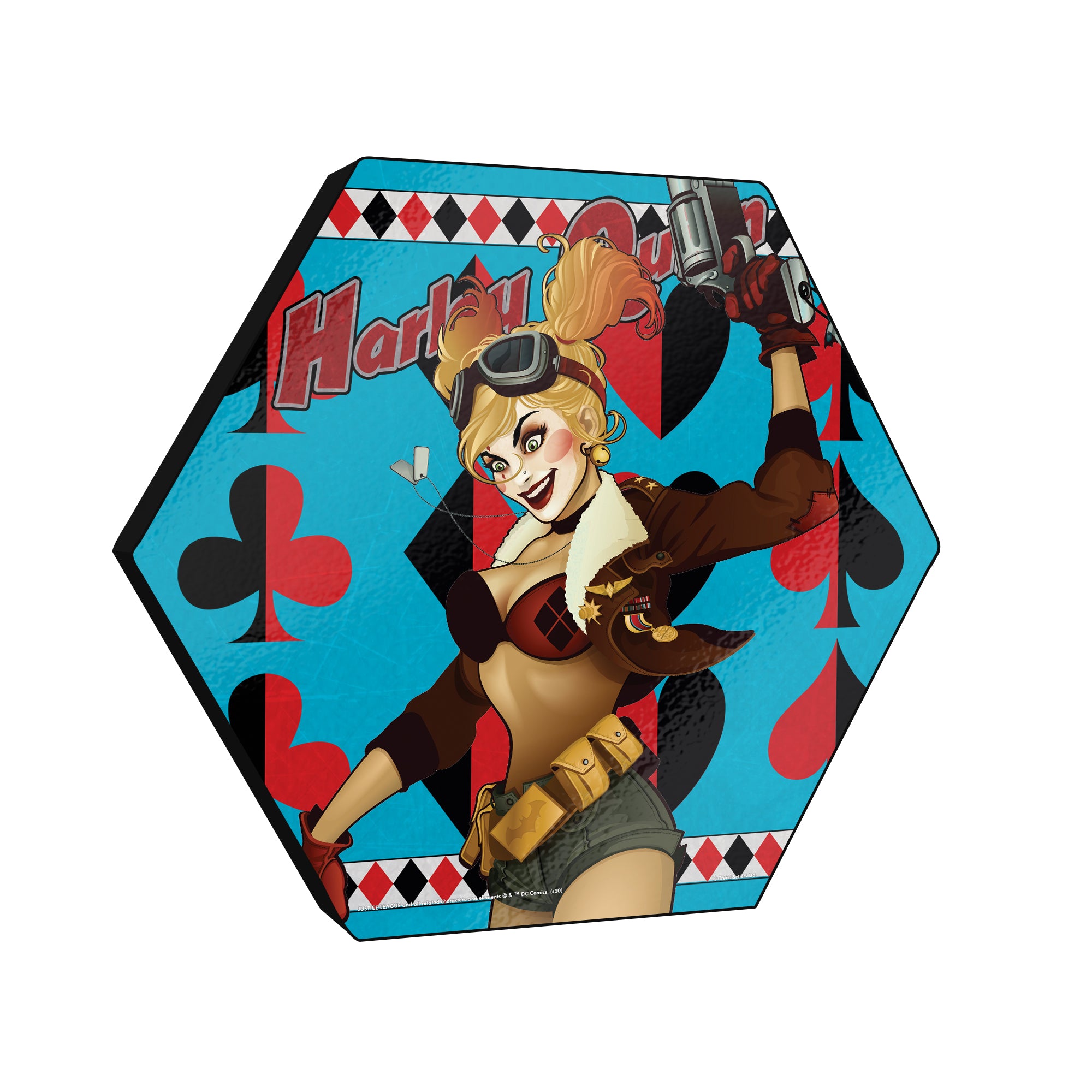 DC Comics (Harley Quinn - Bombshells) KNEXAGON® Wood Print WPHEX4996DCBS