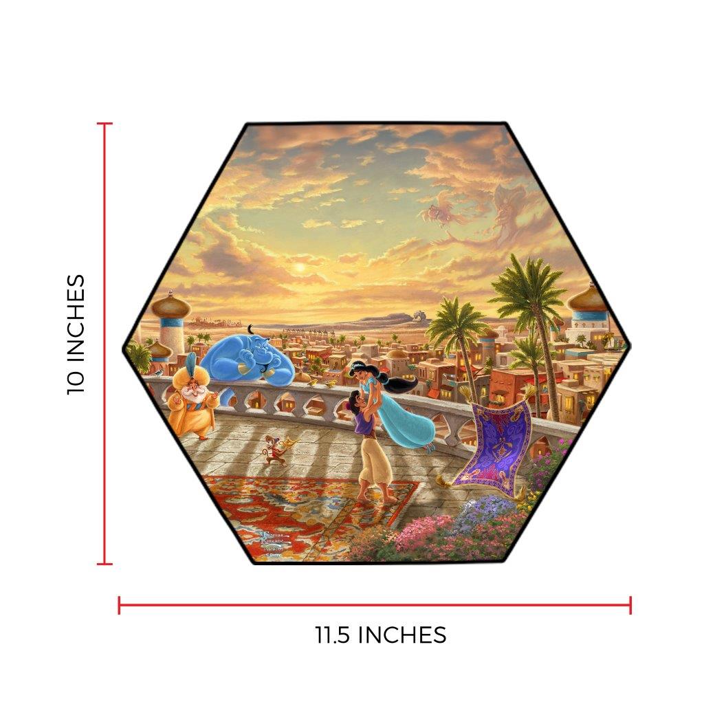 Disney (Jasmine Dancing in the Desert Sunset) KNEXAGON™ Wood Print WPHEX5160