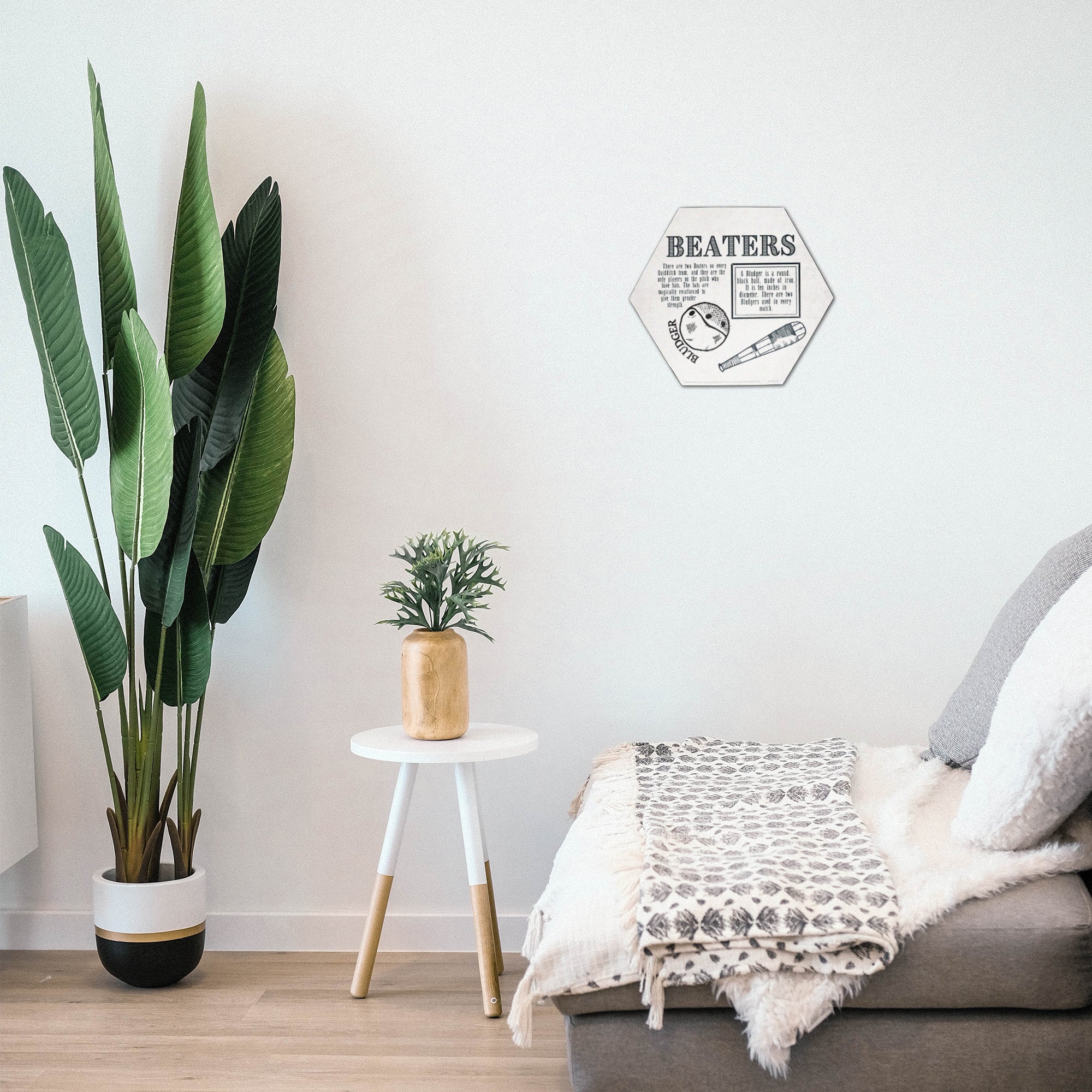 Harry Potter (Quidditch - Beaters) KNEXAGON® Wood Print WPHEX5190HPQU