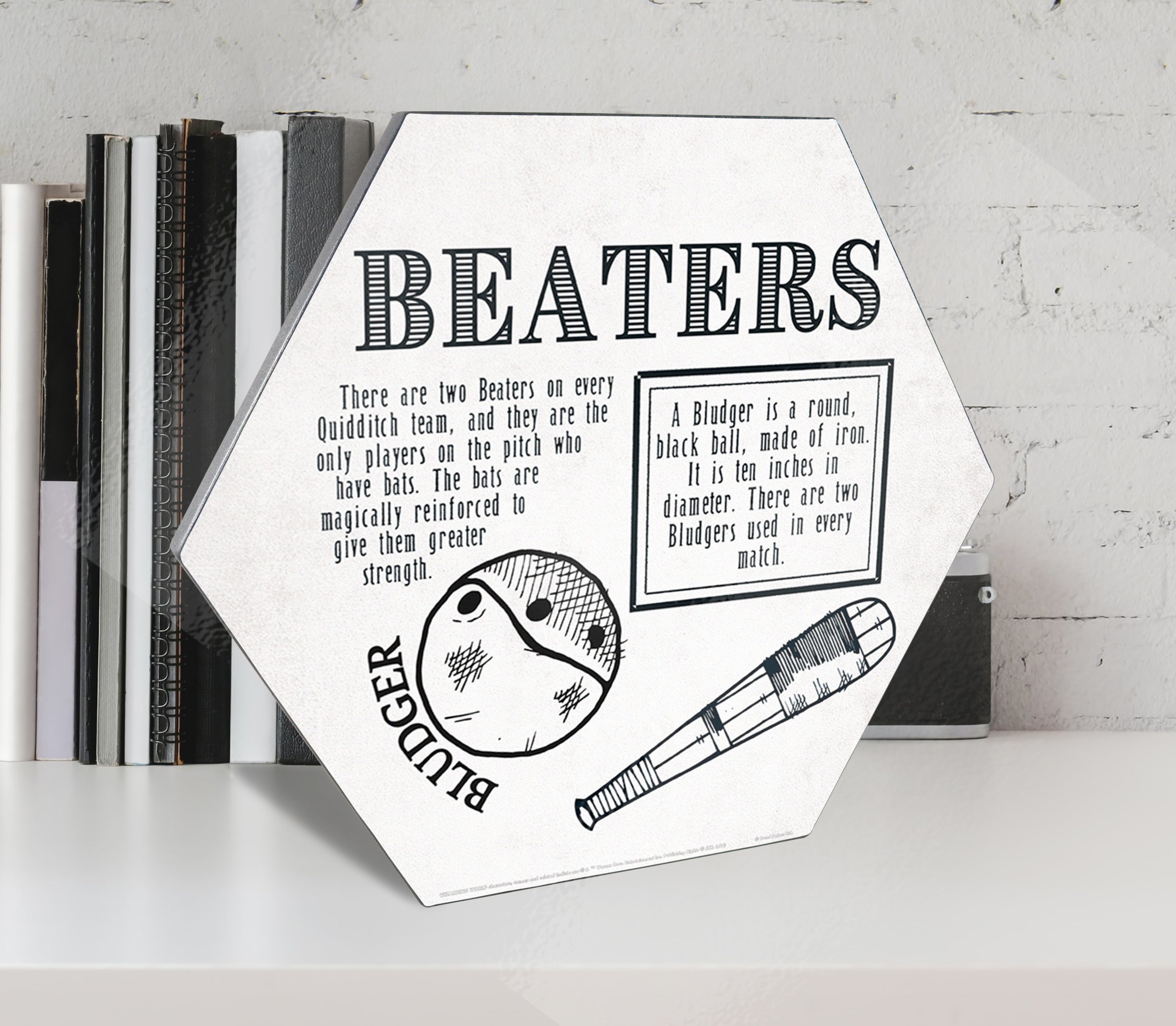 Harry Potter (Quidditch - Beaters) KNEXAGON® Wood Print WPHEX5190HPQU