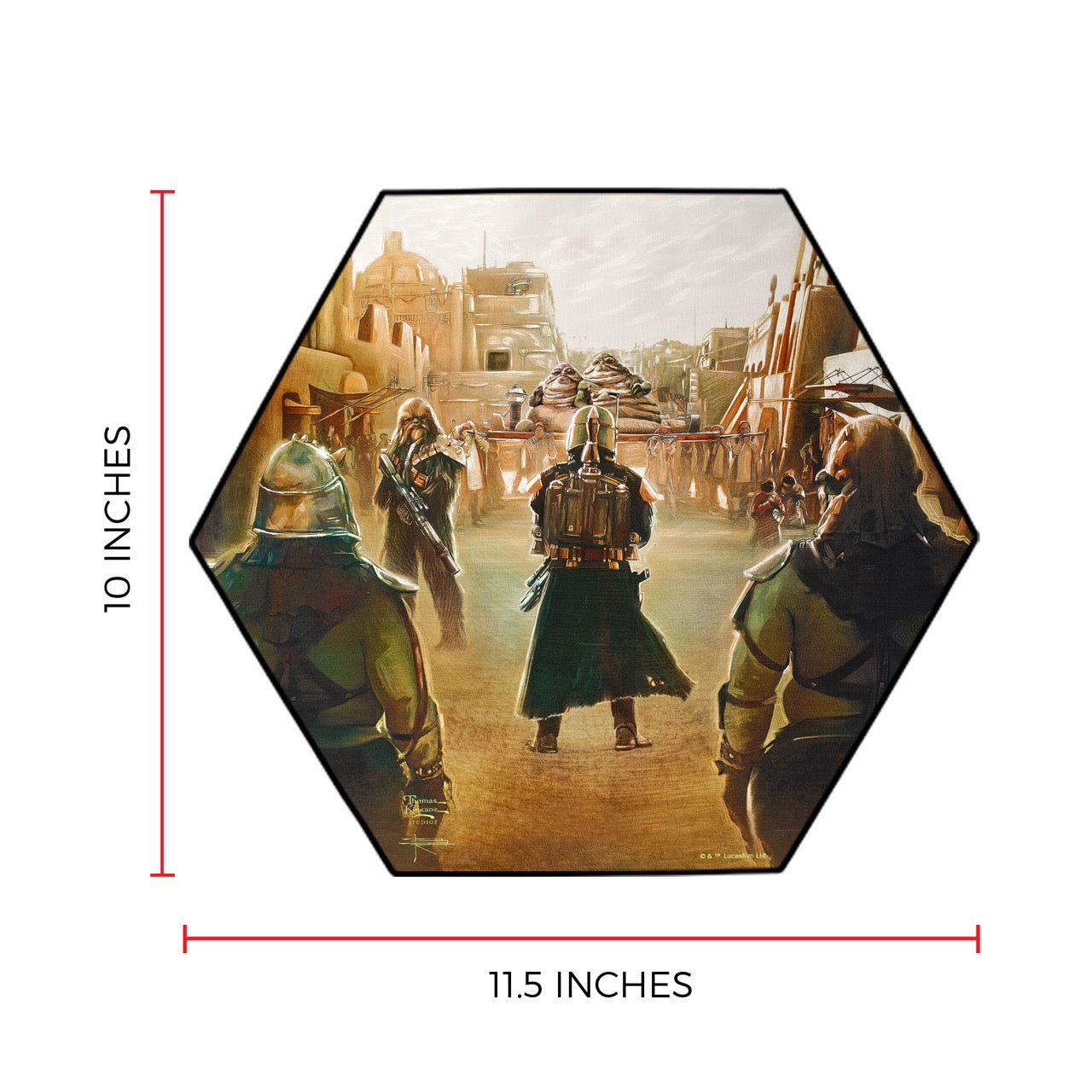 Star Wars (The Book of Boba Fett  - A New Challenge) KNEXAGON® Wood Print WPHEX5260