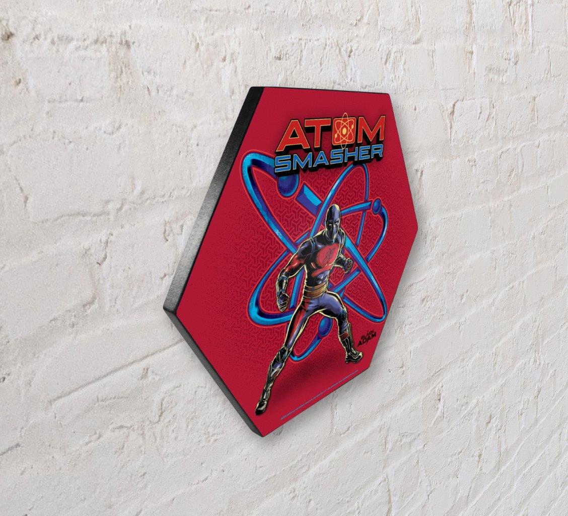 Black Adam (Atom Smasher) KNEXAGON® Wood Print WPHEX5595