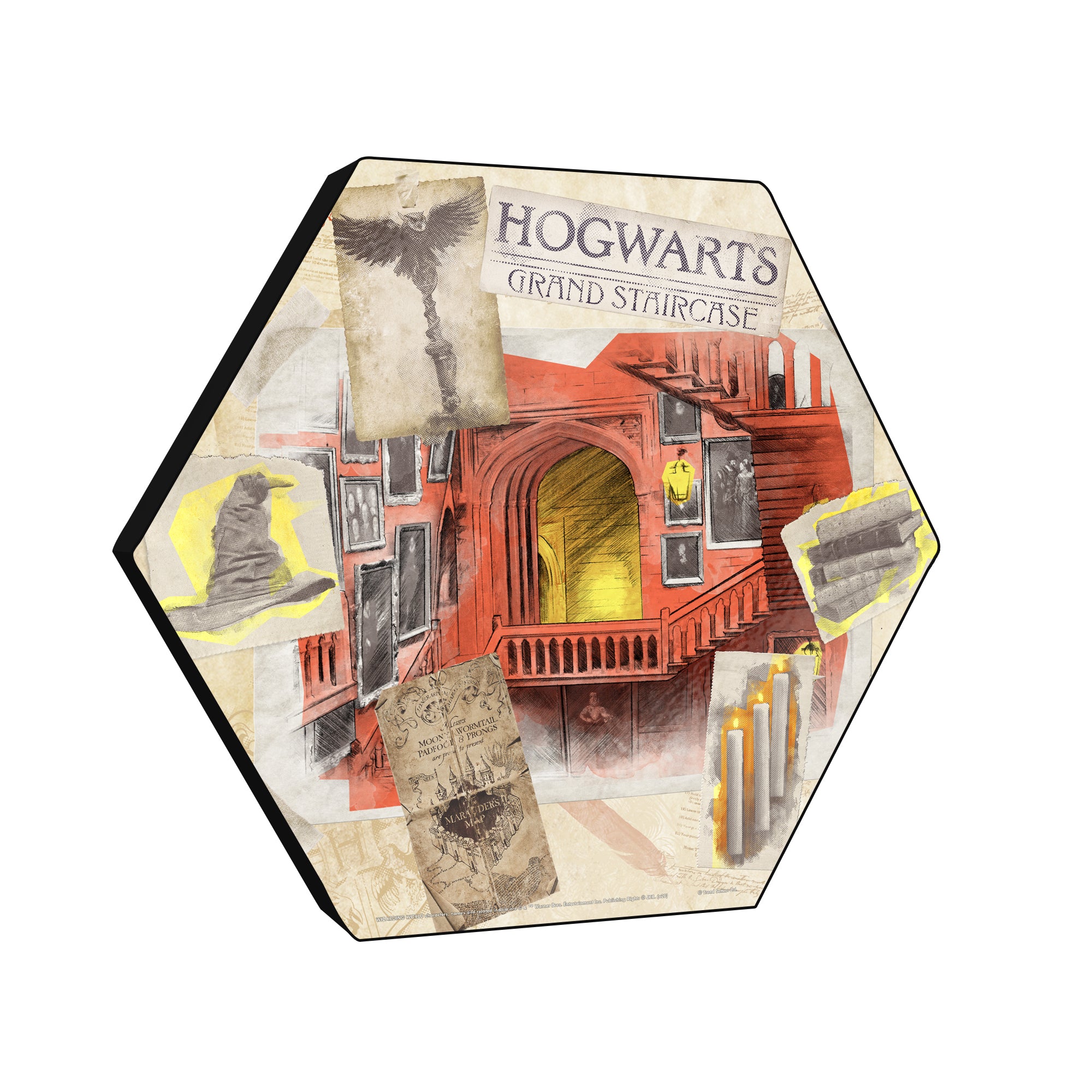 Harry Potter (Hogwarts Grand Staircase) KNEXAGON® Wood Print WPHEX5688HPPL