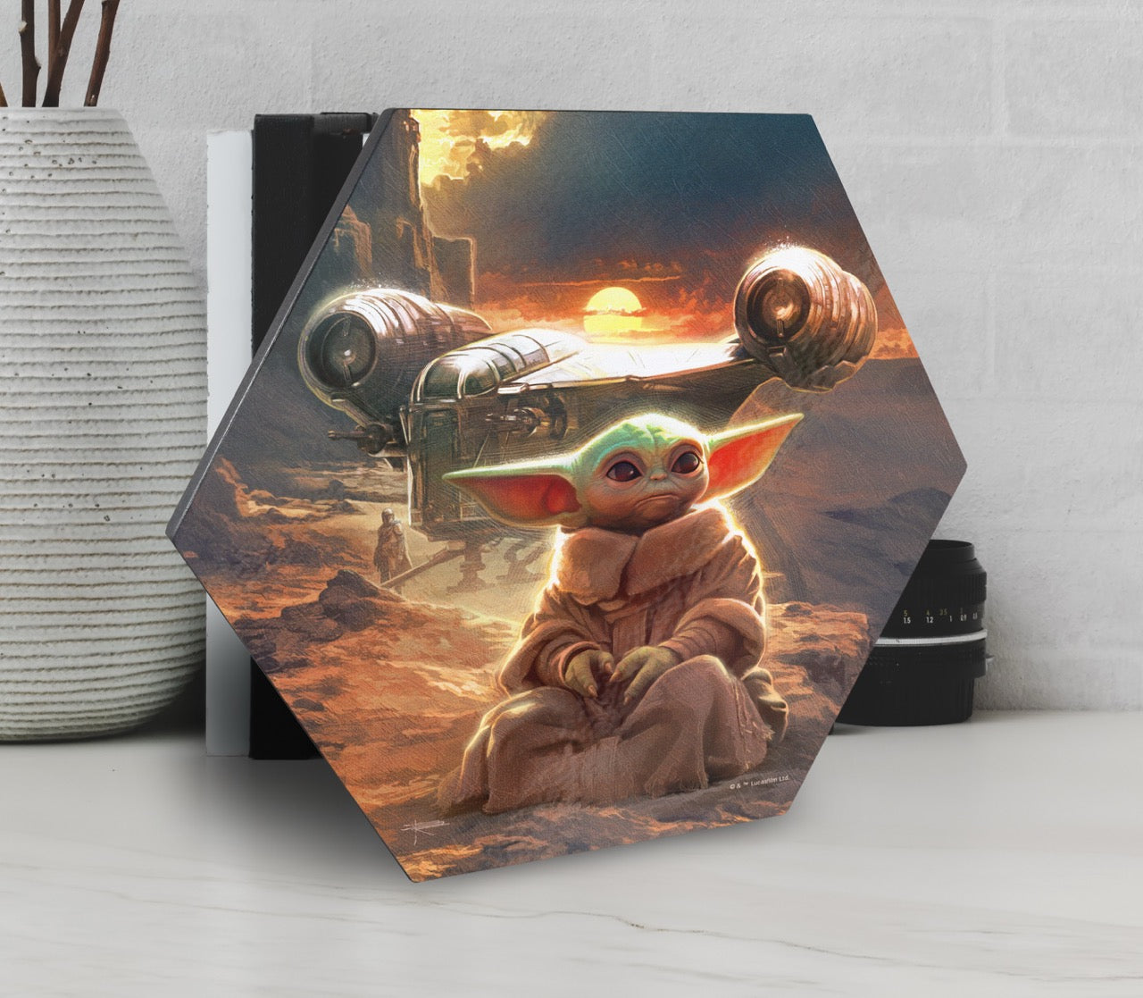 Star Wars (The Foundling's Journey by Brian Rood) KNEXAGON™ Wood Print WPHEX5837