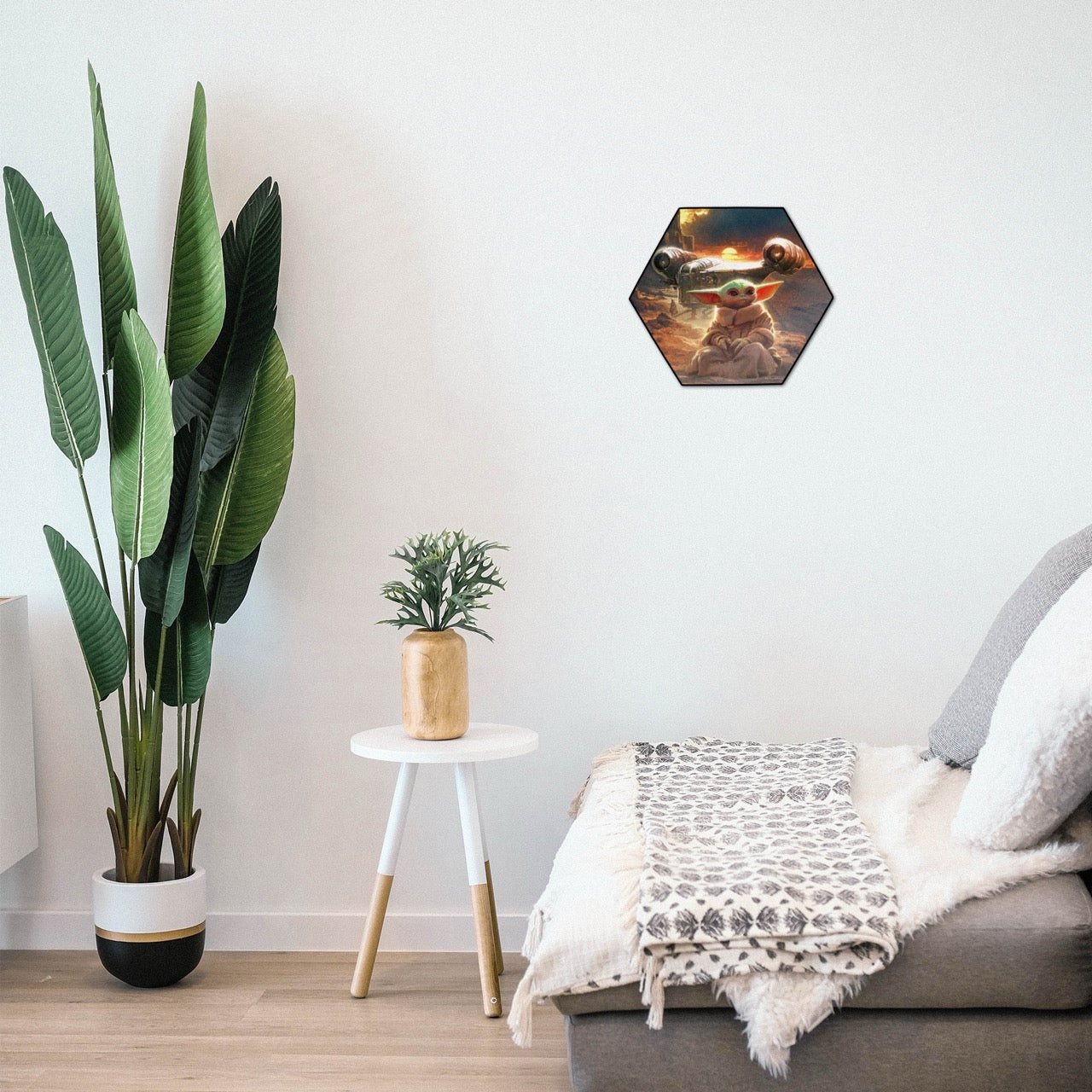 Star Wars (The Foundling's Journey by Brian Rood) KNEXAGON™ Wood Print WPHEX5837