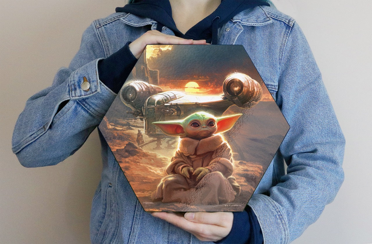 Star Wars (The Foundling's Journey by Brian Rood) KNEXAGON™ Wood Print WPHEX5837
