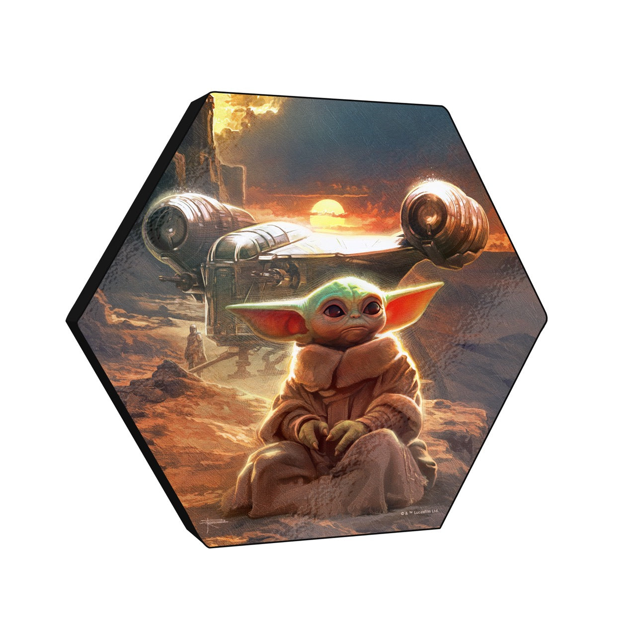 Star Wars (The Foundling's Journey by Brian Rood) KNEXAGON™ Wood Print WPHEX5837