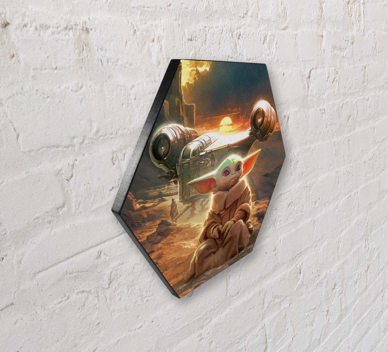 Star Wars (The Foundling's Journey by Brian Rood) KNEXAGON™ Wood Print WPHEX5837