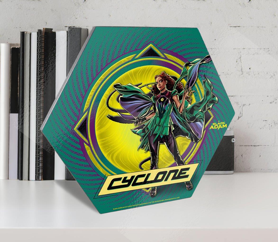 Black Adam (Cyclone) KNEXAGON® Wood Print WPHEX5874