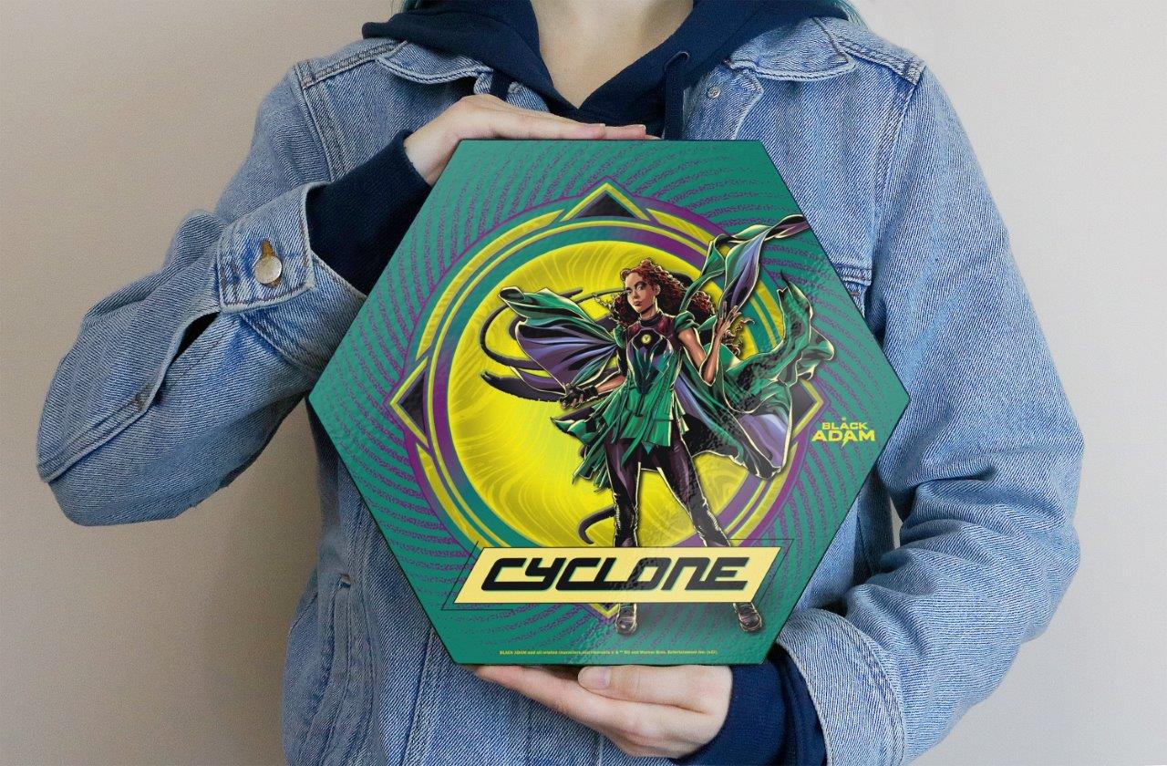 Black Adam (Cyclone) KNEXAGON® Wood Print WPHEX5874