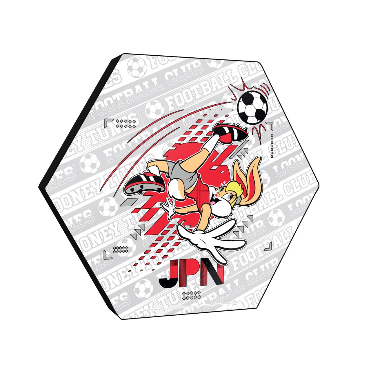 Looney Tunes (Team Japan Soccer - Lola Bunny) KNEXAGON® Wood Print WPHEX5976BOH