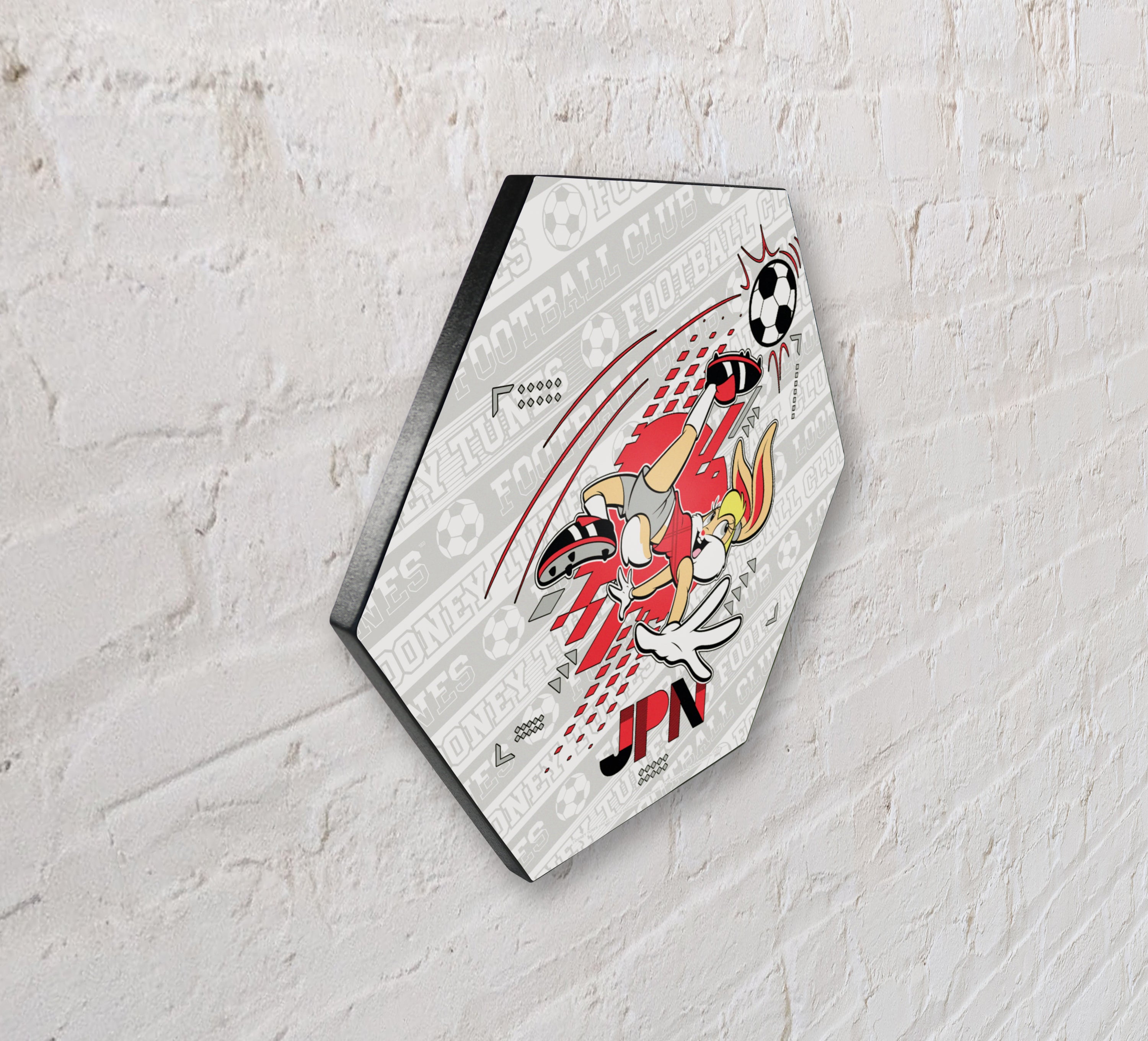 Looney Tunes (Team Japan Soccer - Lola Bunny) KNEXAGON® Wood Print WPHEX5976BOH