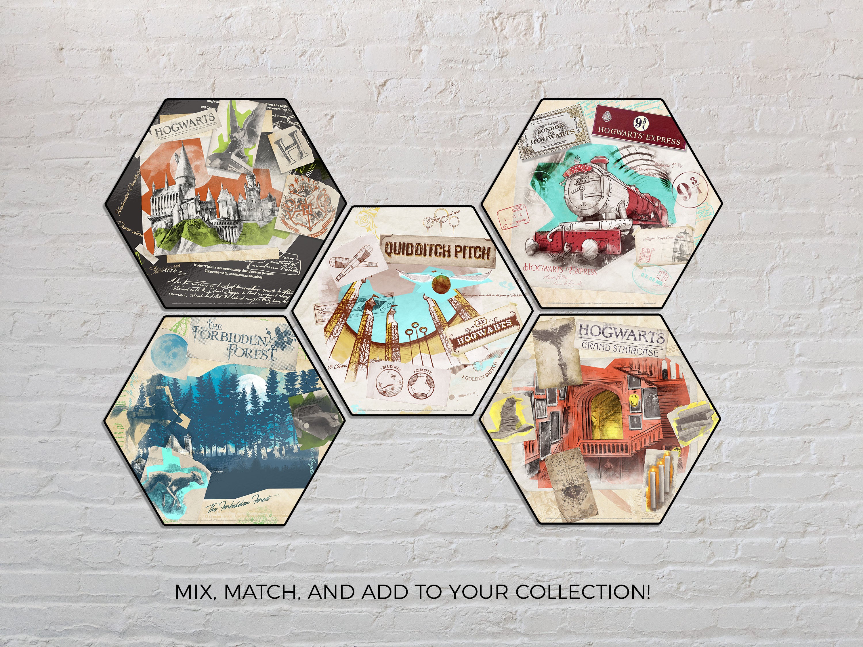 Harry Potter (Hogwarts Express) KNEXAGON® Wood Print WPHEX6070HPPL