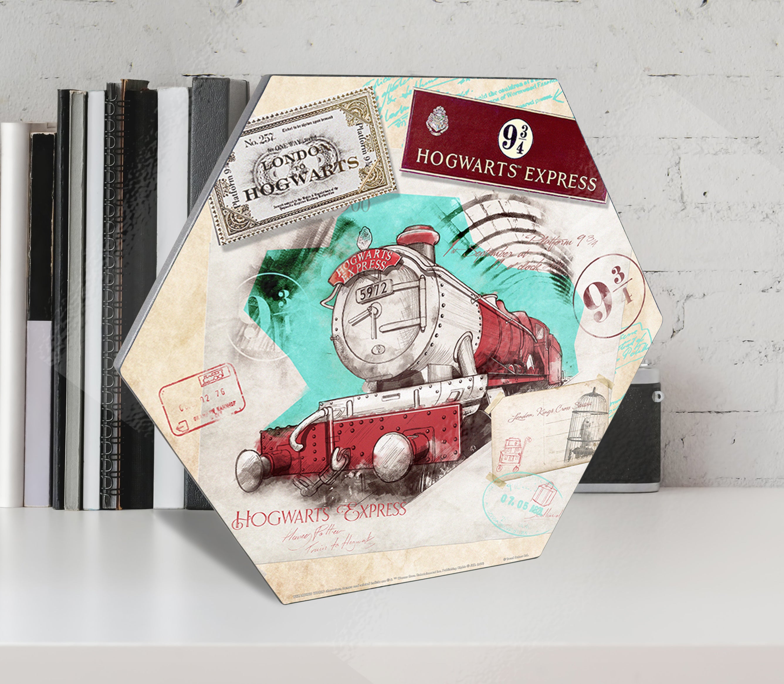 Harry Potter (Gryffindor Plaid) KNEXAGON® Wood Print WPHEX6470HPHS