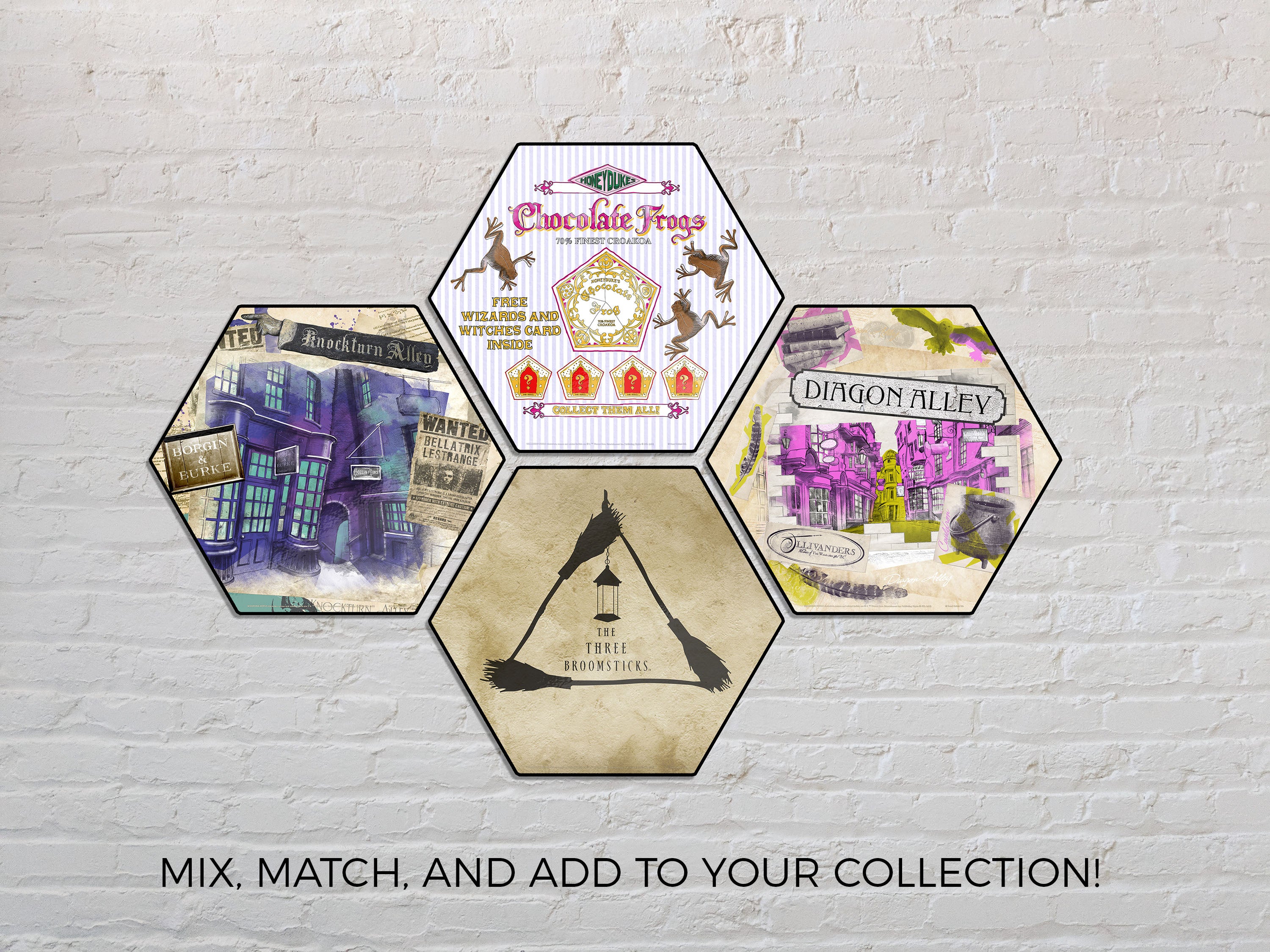 Harry Potter (Honey Dukes) KNEXAGON® Wood Print WPHEX6141HPPL