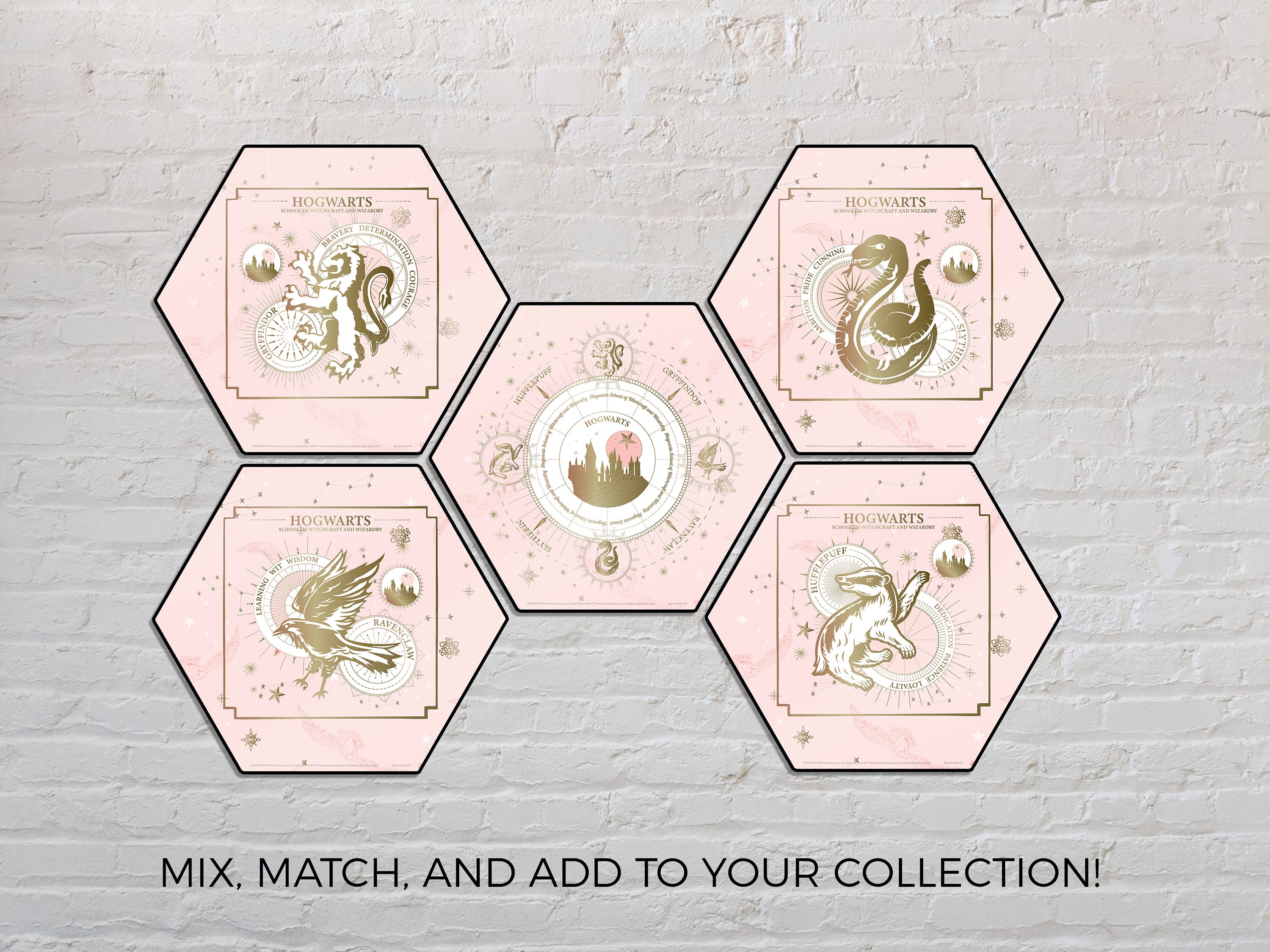 Harry Potter (Constellation - Hogwarts) KNEXAGON® Wood Print WPHEX6311HPCS