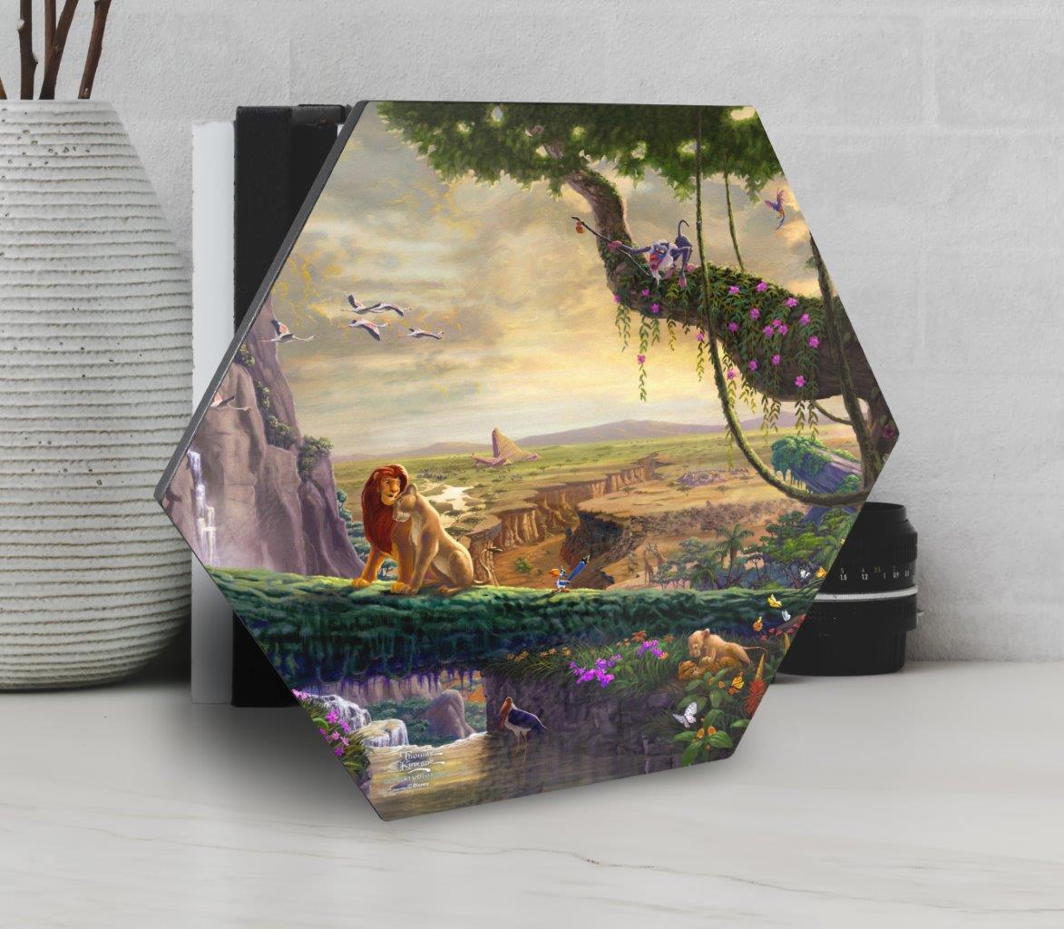 Disney (Lion King Return to Pride Rock) KNEXAGON™ Wood Print WPHEX6393