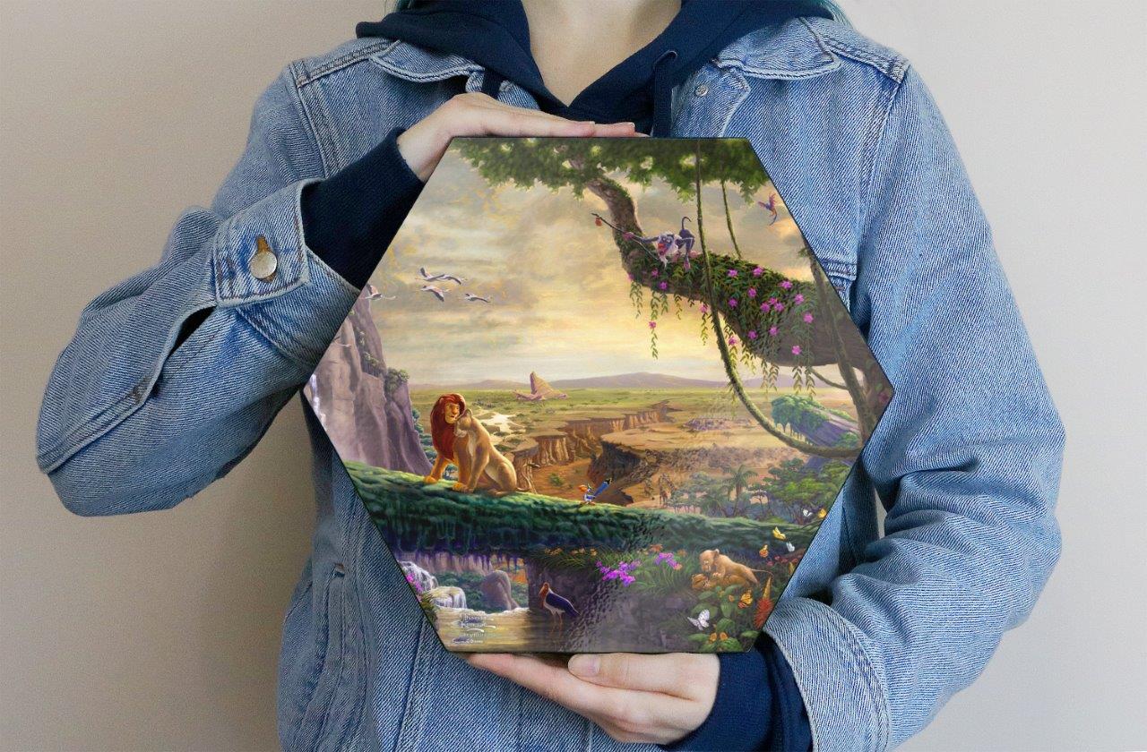 Disney (Lion King Return to Pride Rock) KNEXAGON™ Wood Print WPHEX6393