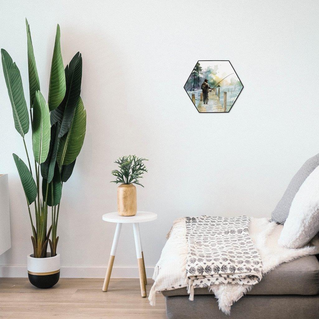 Trend Setters Original (The Angler) KNEXAGON™ Wood Print WPHEX6454