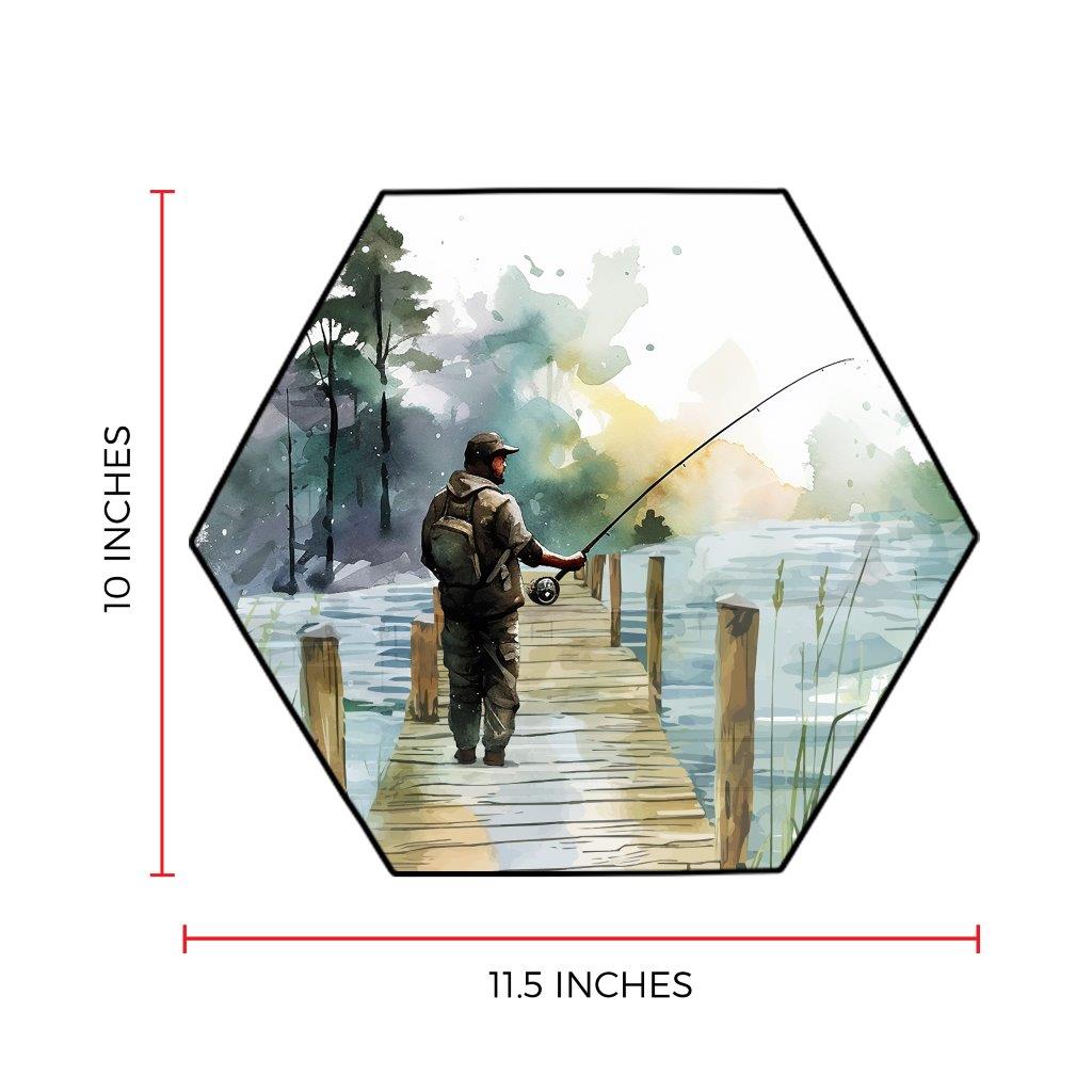 Trend Setters Original (The Angler) KNEXAGON™ Wood Print WPHEX6454