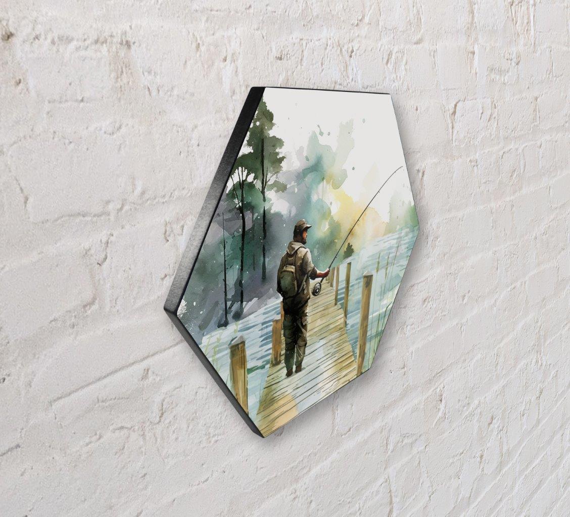 Trend Setters Original (The Angler) KNEXAGON™ Wood Print WPHEX6454