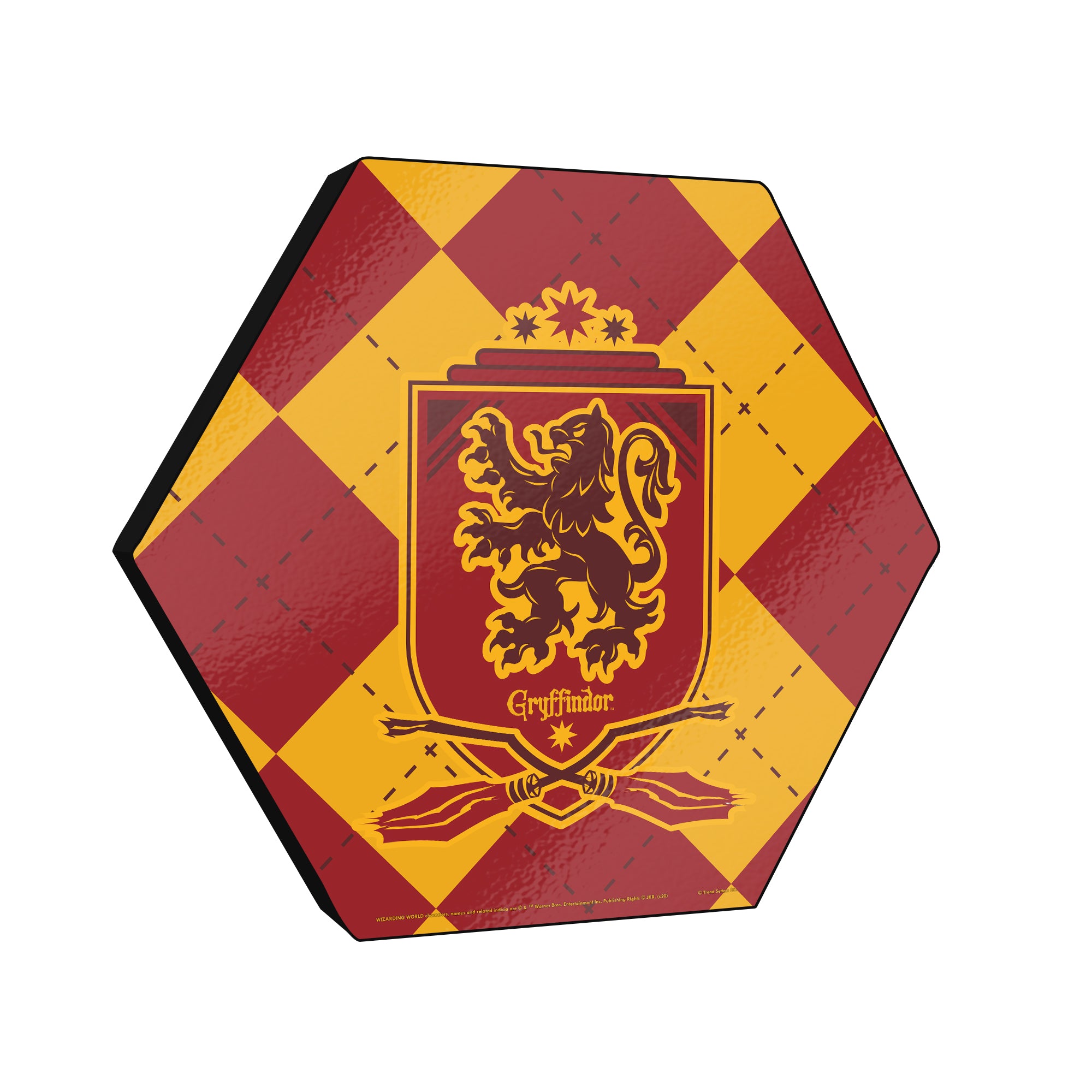Harry Potter (Gryffindor Plaid) KNEXAGON® Wood Print WPHEX6470HPHS