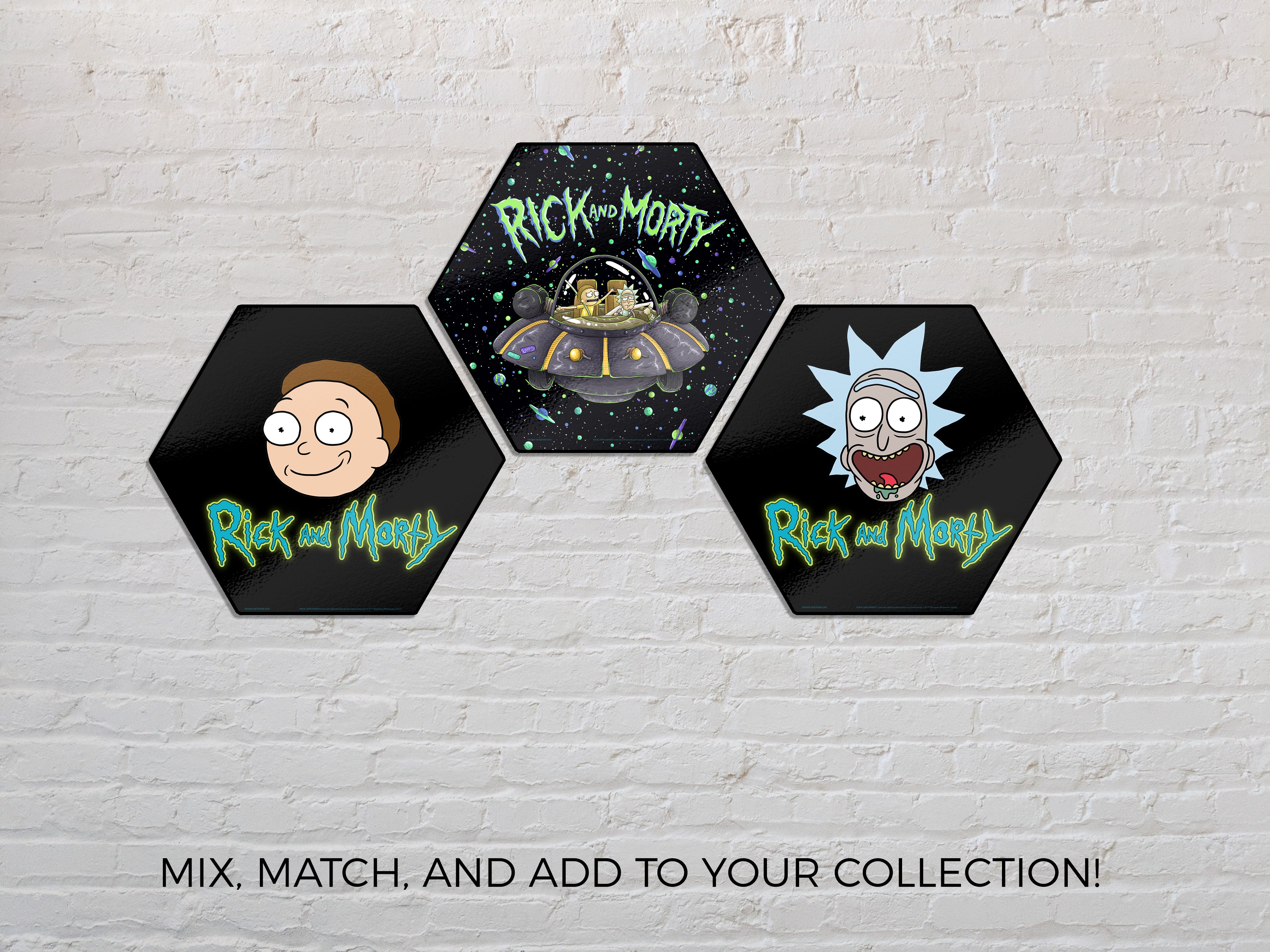 Rick and Morty (RICK) KNEXAGON® Wood Print WPHEX6547