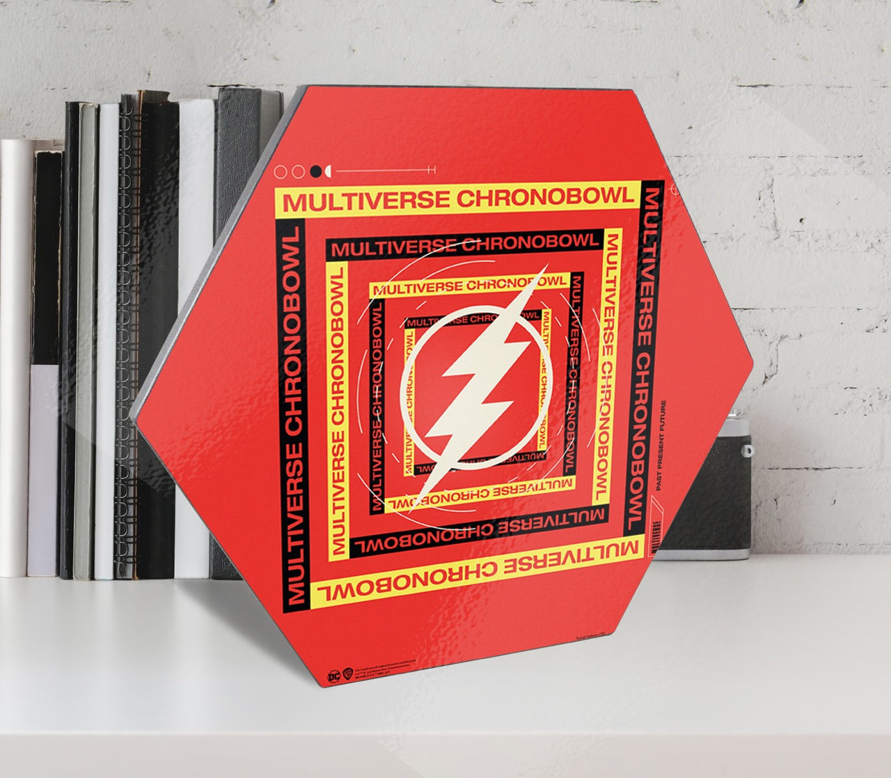 The Flash (Multiverse Chronobowl) KNEXAGON® Wood Print WPHEX6589