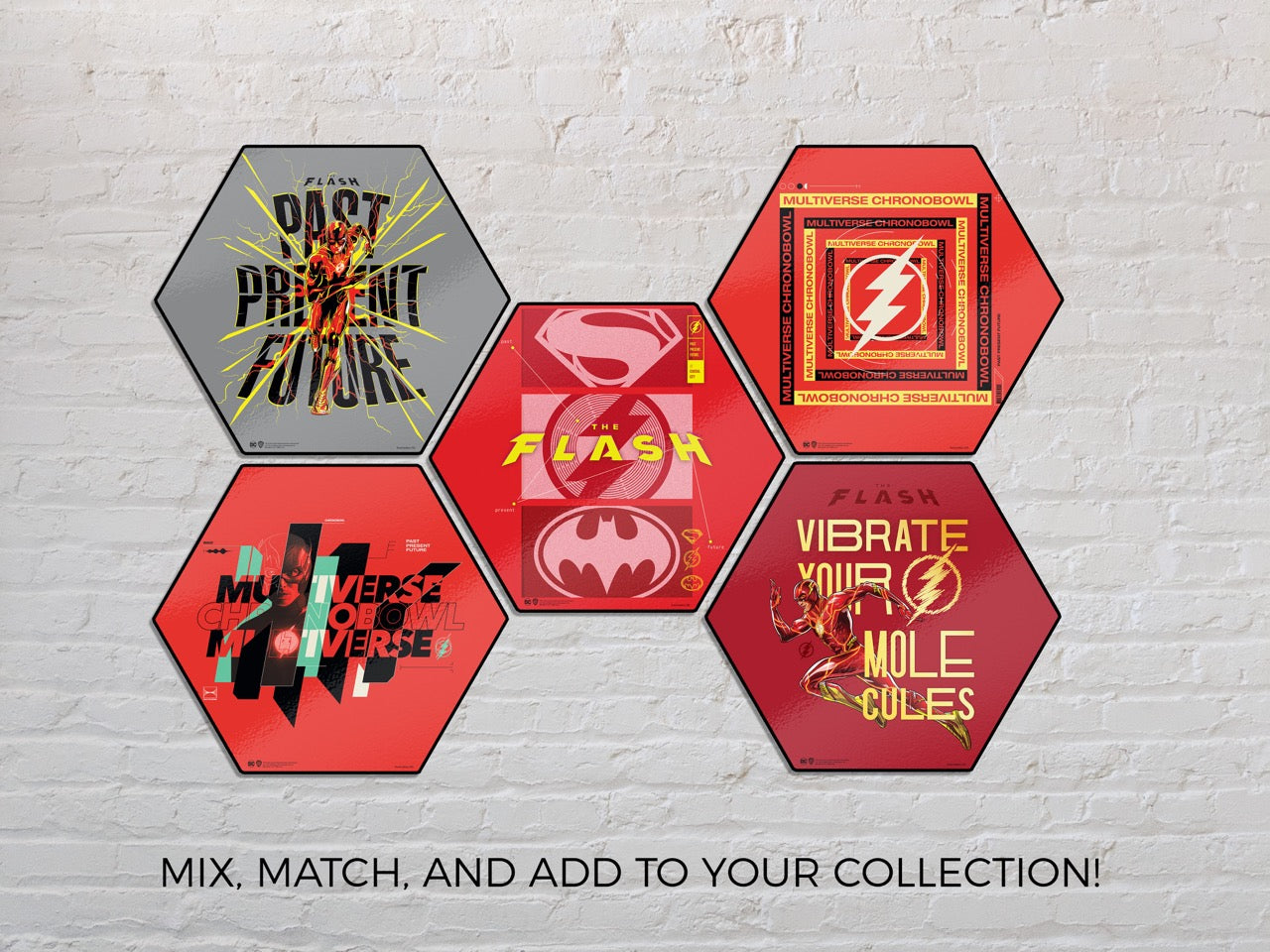 The Flash (Multiverse Chronobowl) KNEXAGON® Wood Print WPHEX6589