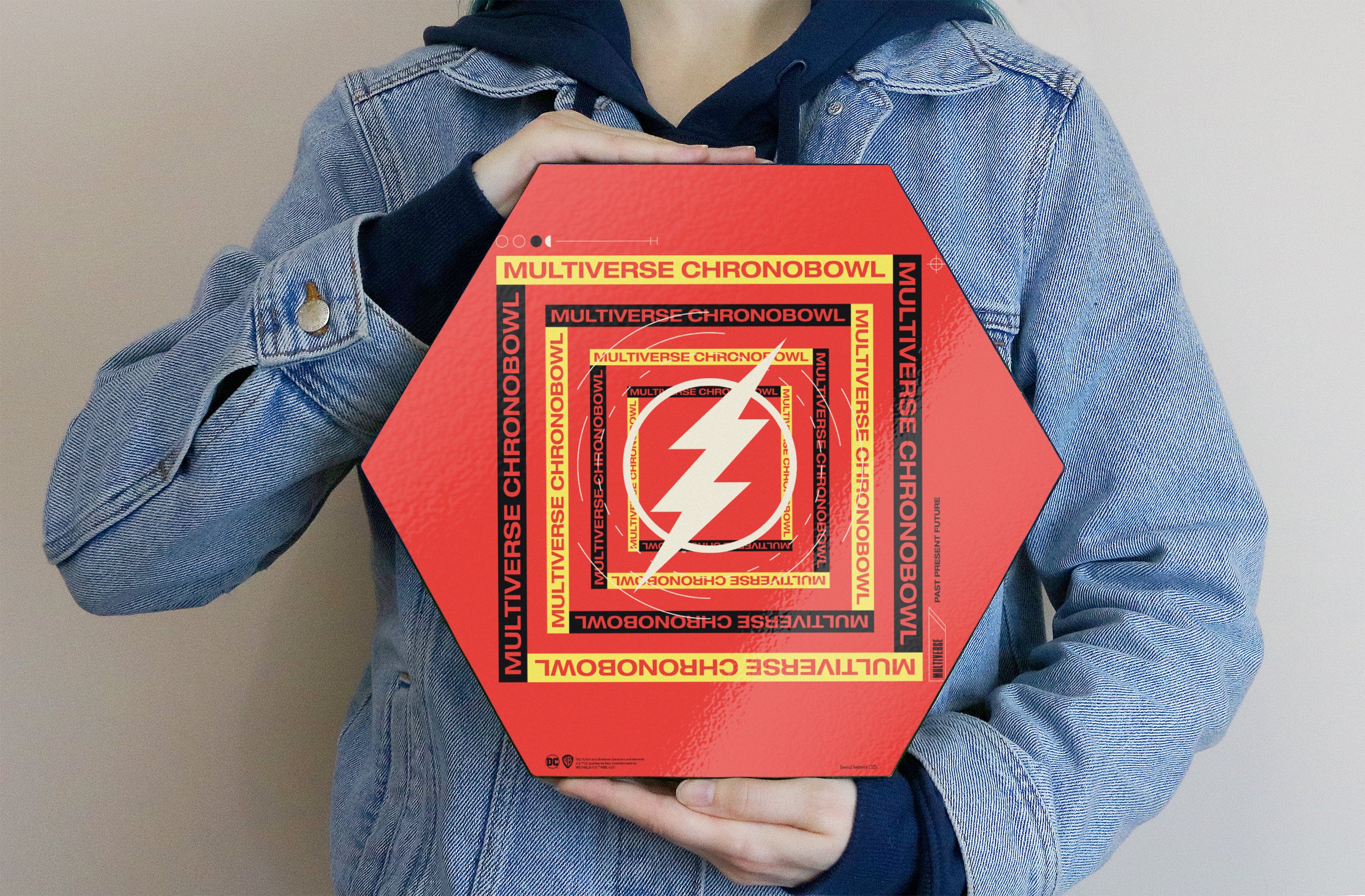 The Flash (Multiverse Chronobowl) KNEXAGON® Wood Print WPHEX6589