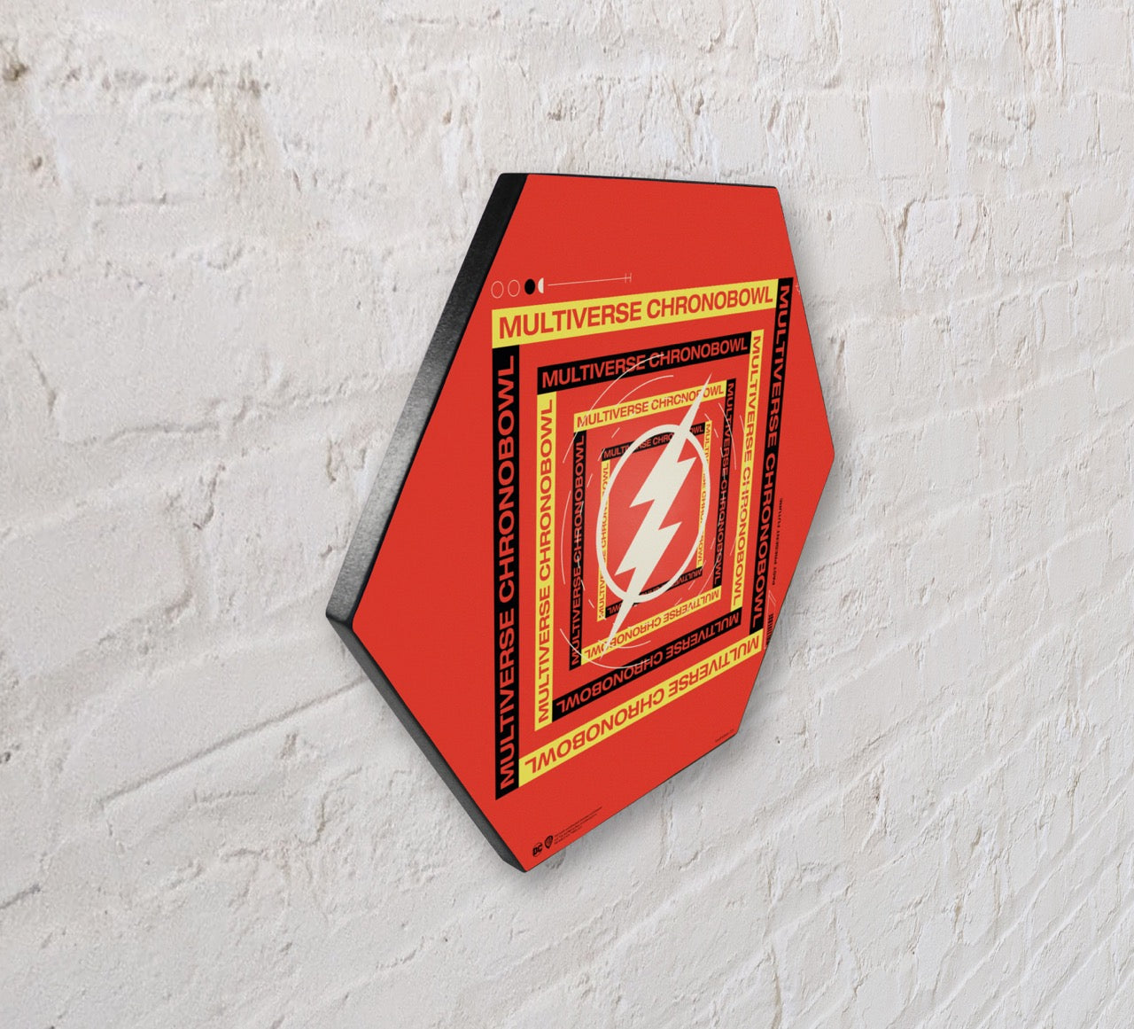 The Flash (Multiverse Chronobowl) KNEXAGON® Wood Print WPHEX6589
