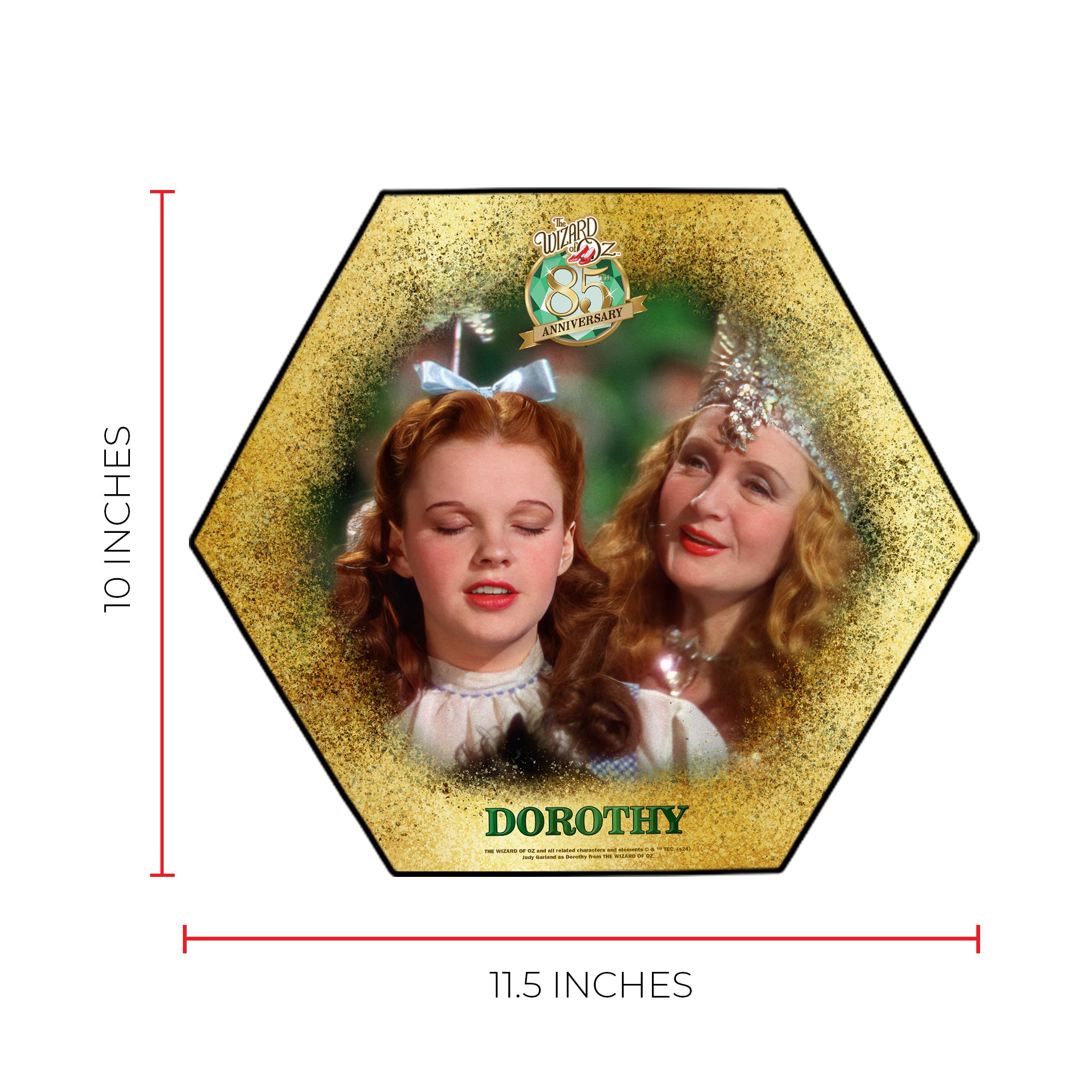 The Wizard of Oz (85th Anniversary - Dorothy and Glinda the Good Witch) KNEXAGON Wood Print WPHEX6959