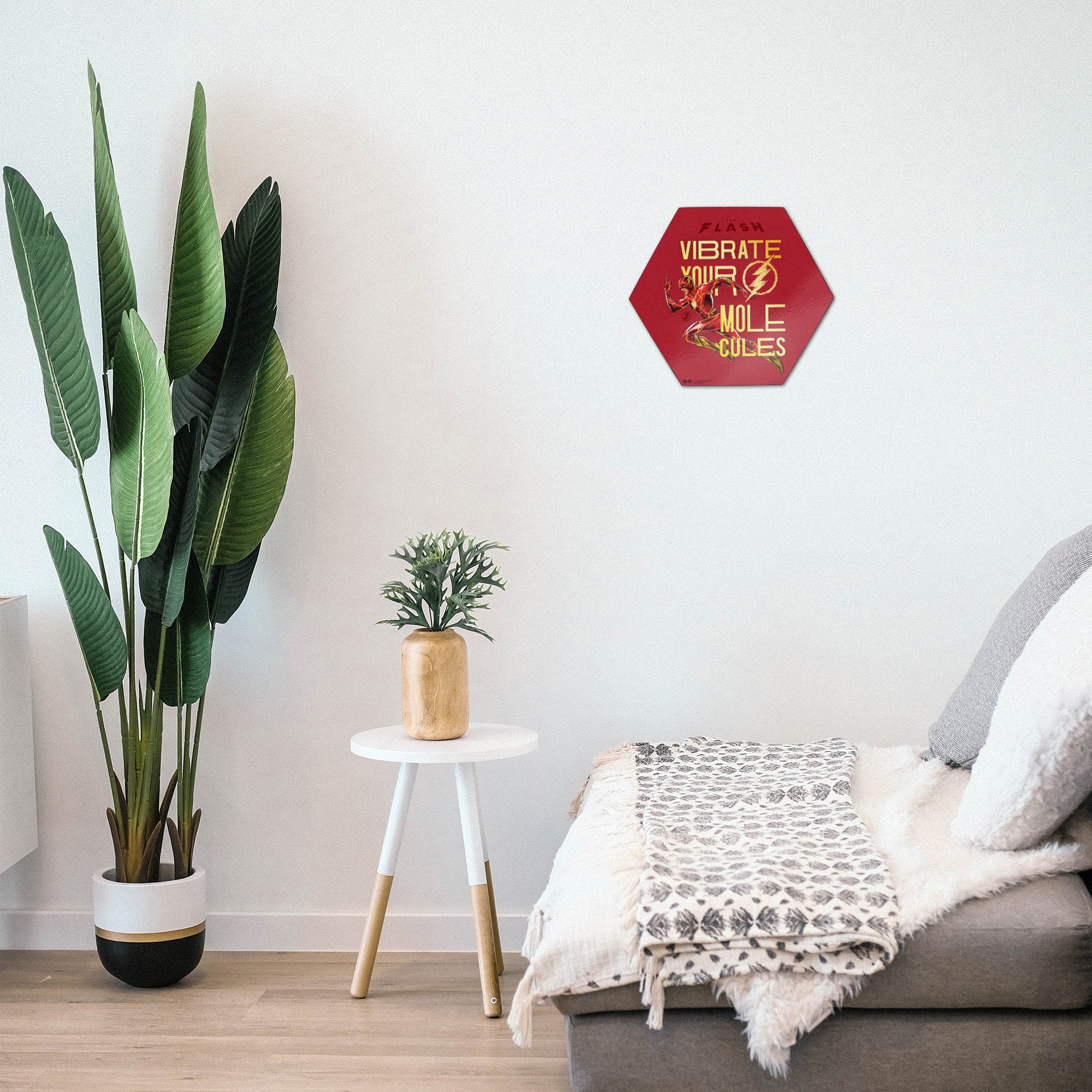 The Flash (Vibrate Your Molecules) KNEXAGON® Wood Print WPHEX7079