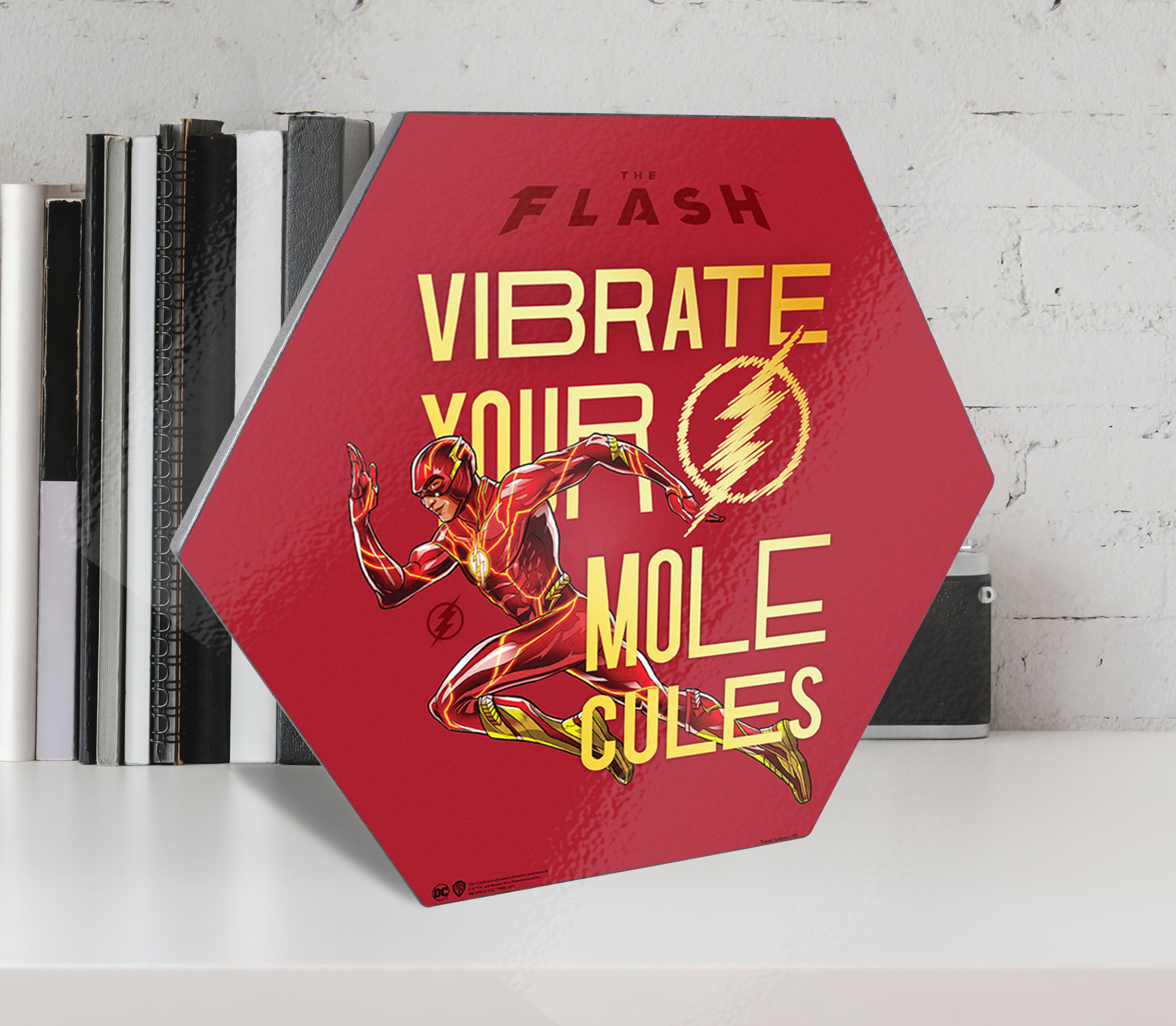 The Flash (Vibrate Your Molecules) KNEXAGON® Wood Print WPHEX7079