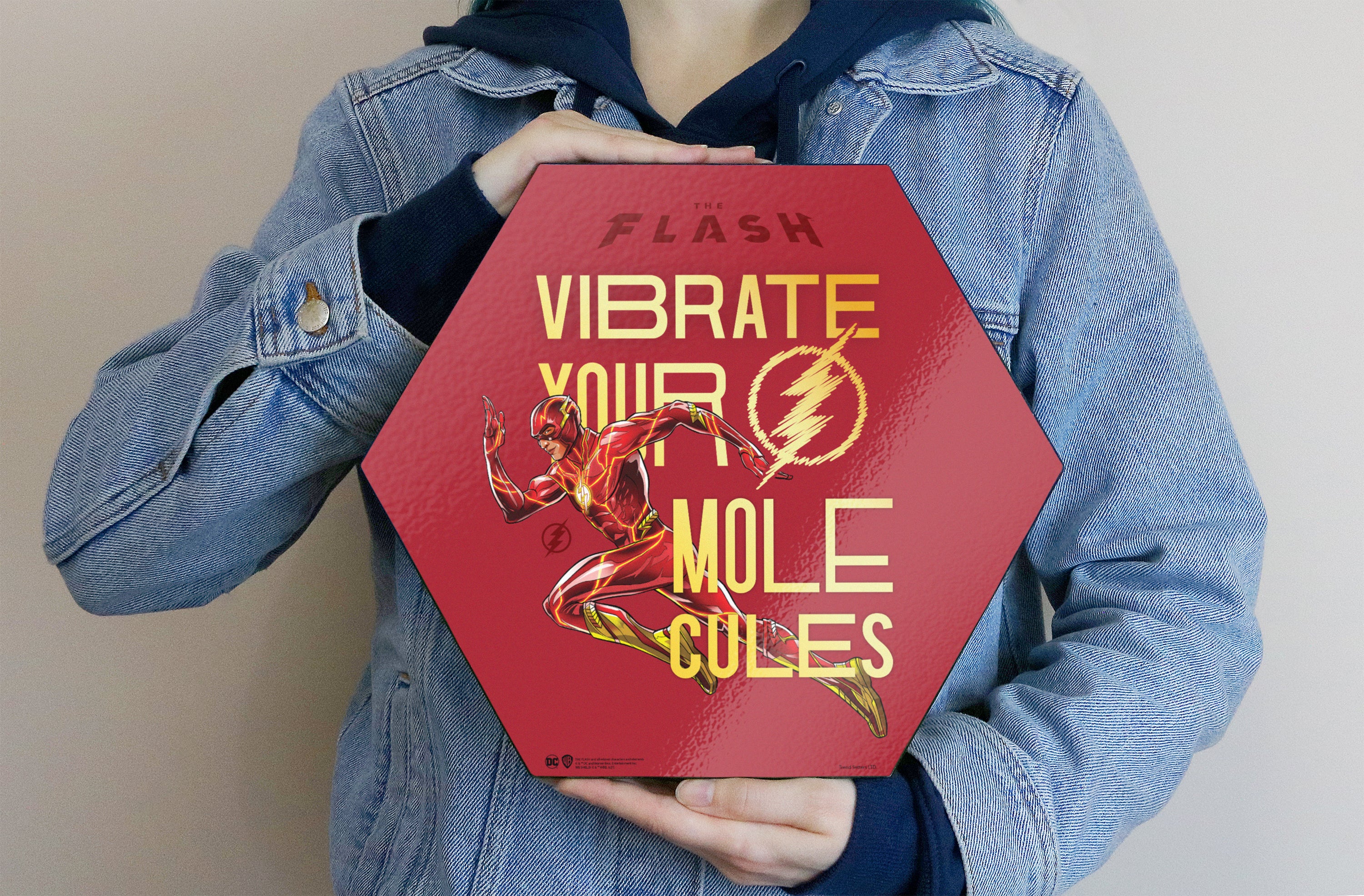 The Flash (Vibrate Your Molecules) KNEXAGON® Wood Print WPHEX7079