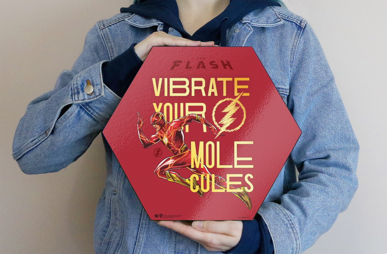 The Flash (Vibrate Your Molecules) KNEXAGON® Wood Print WPHEX7079