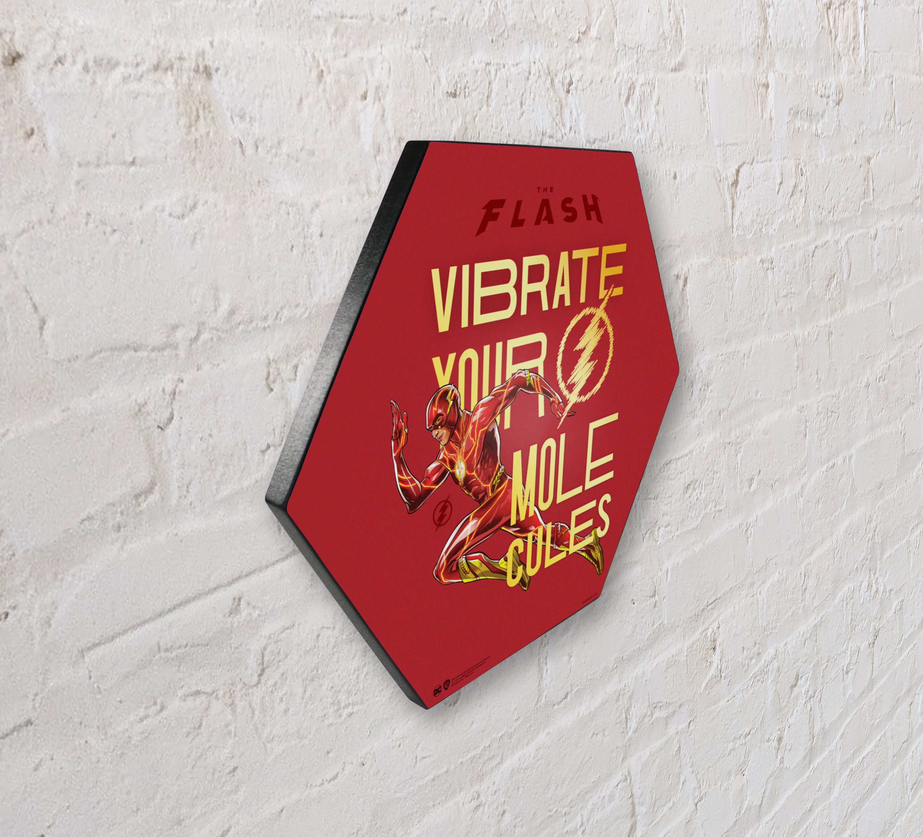 The Flash (Vibrate Your Molecules) KNEXAGON® Wood Print WPHEX7079