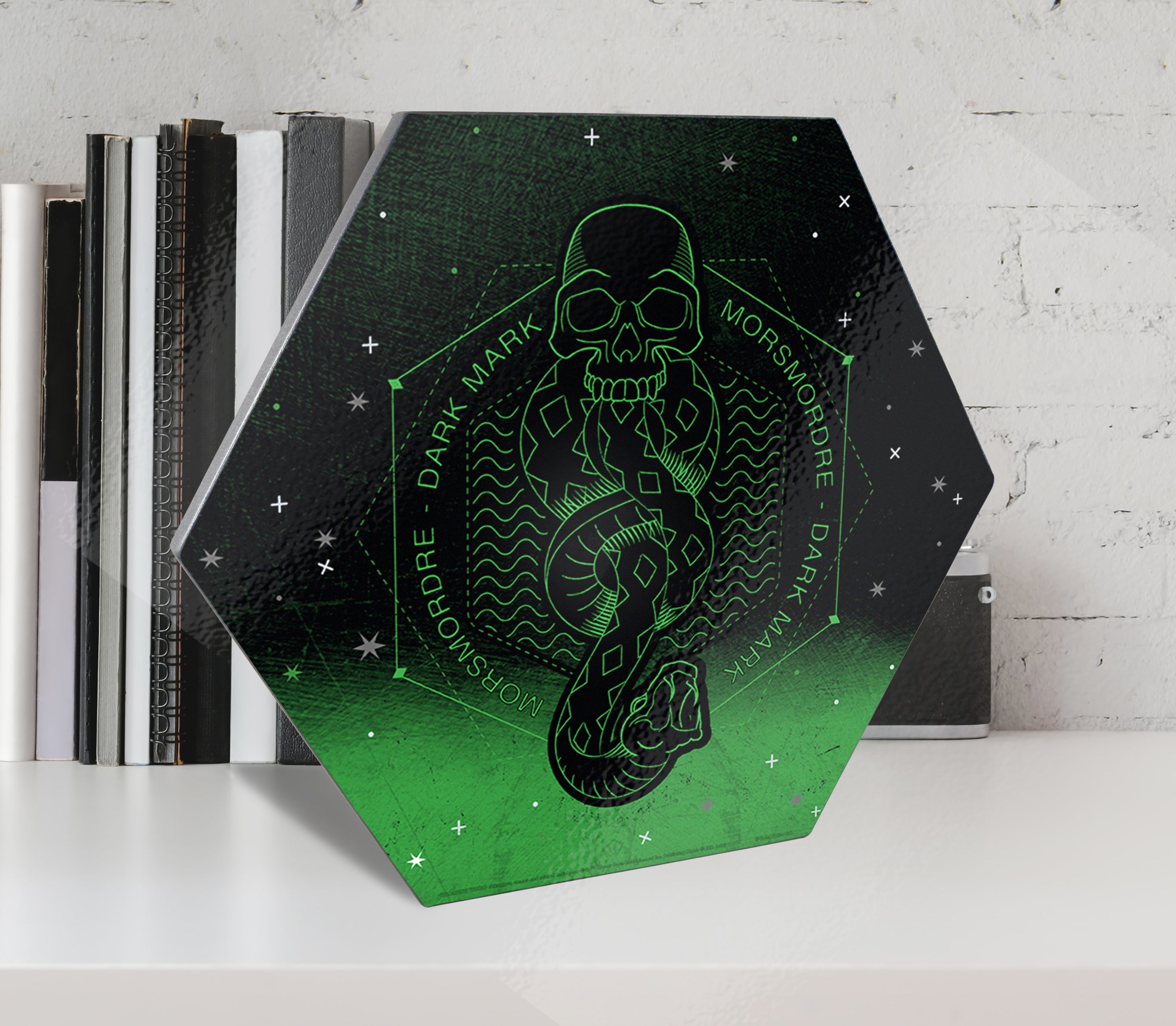 Harry Potter (Dark Mark - Artifact Constellation) KNEXAGON® Wood Print WPHEX7083HPAR