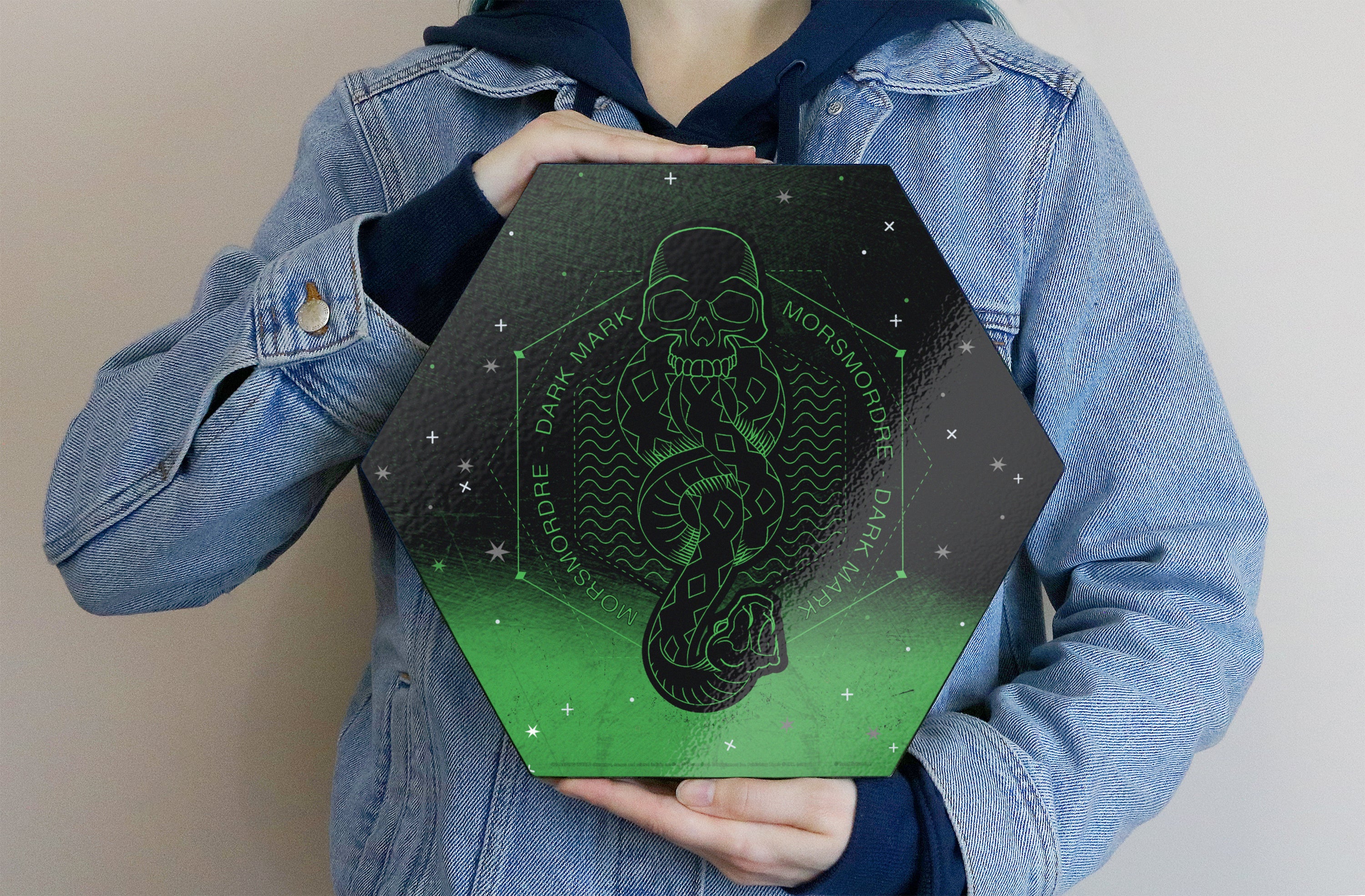 Harry Potter (Dark Mark - Artifact Constellation) KNEXAGON® Wood Print WPHEX7083HPAR