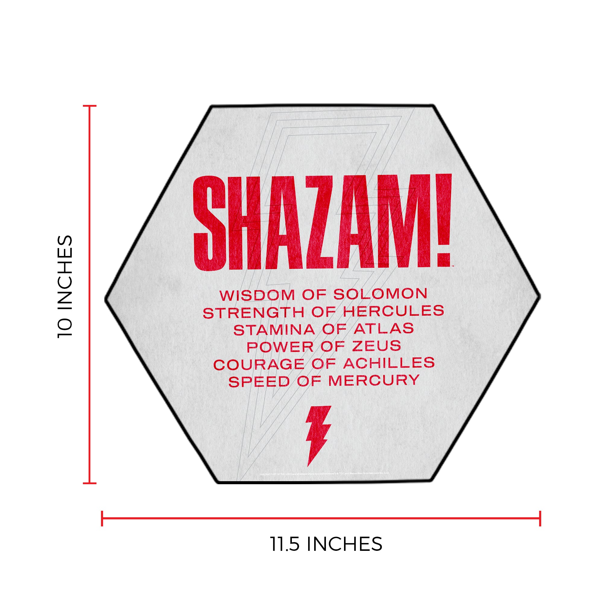 Shazam! Fury Of The Gods (S.H.A.Z.A.M.) KNEXAGON® Wood Print WPHEX7156