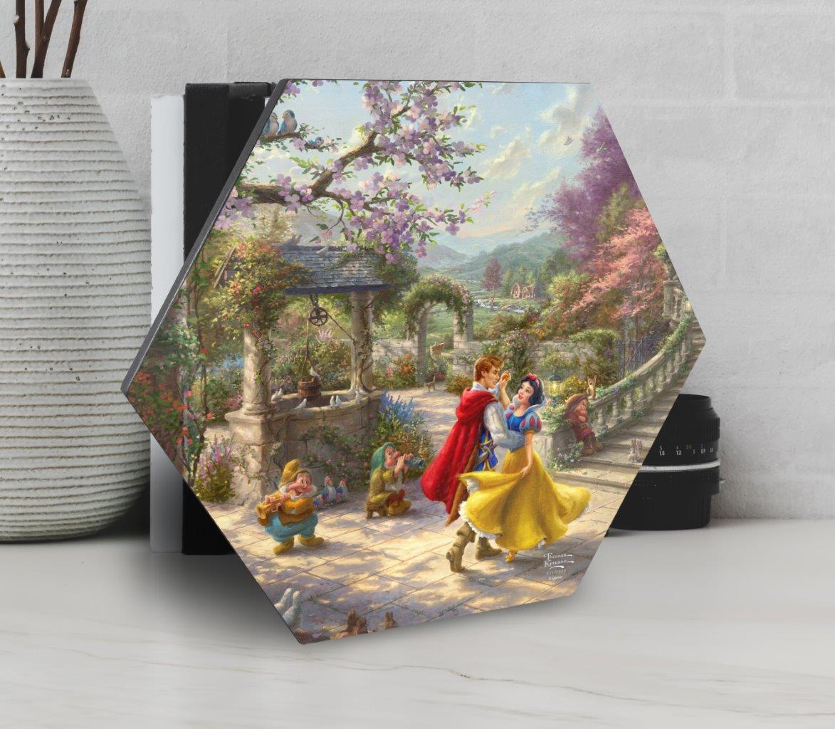 Disney (Snow White Dancing in the Sunlight) KNEXAGON™ Wood Print WPHEX7181