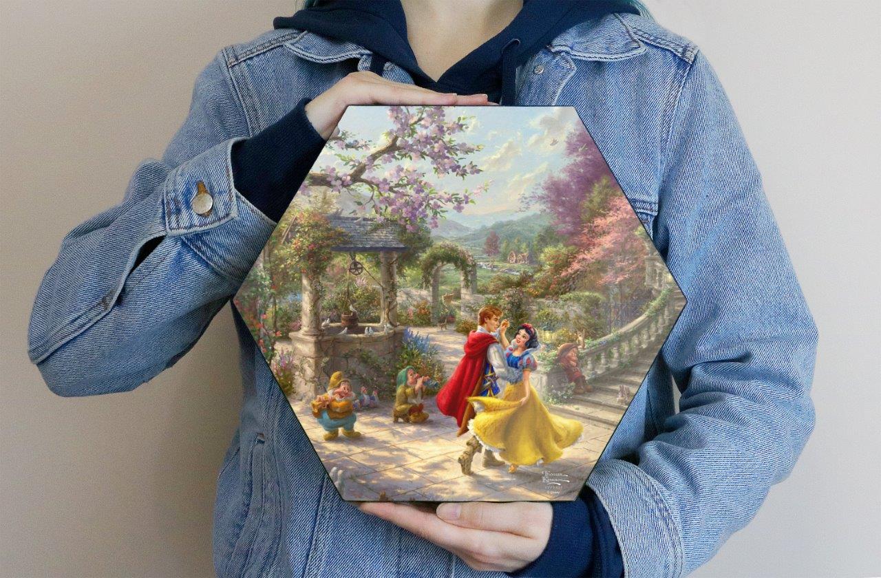 Disney (Snow White Dancing in the Sunlight) KNEXAGON™ Wood Print WPHEX7181