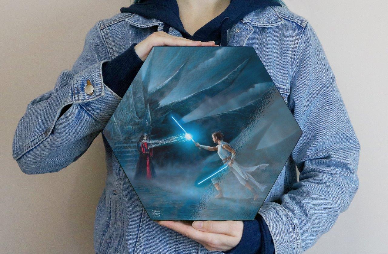 Star Wars (Reys Awakening) KNEXAGON® Wood Print WPHEX7214